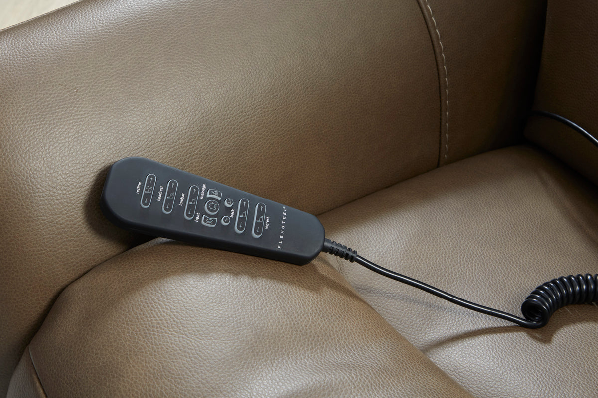Artemis Fabric Power Rocking Recliner with Power Headrest, Lumbar, Heat & Massage