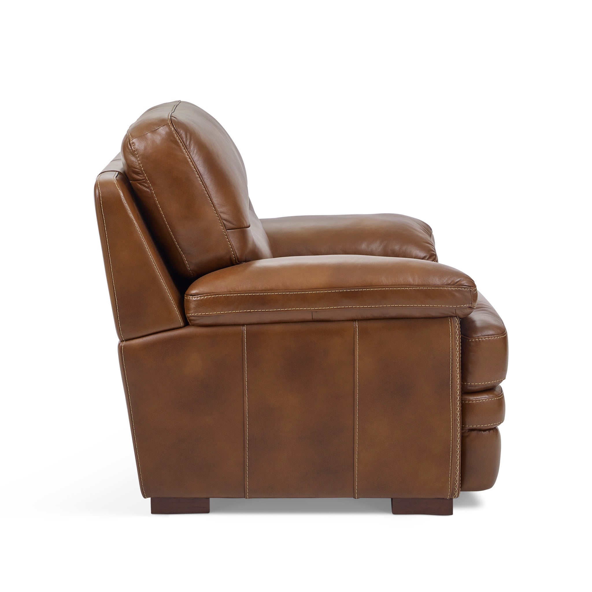 David Pecan Leather Chair