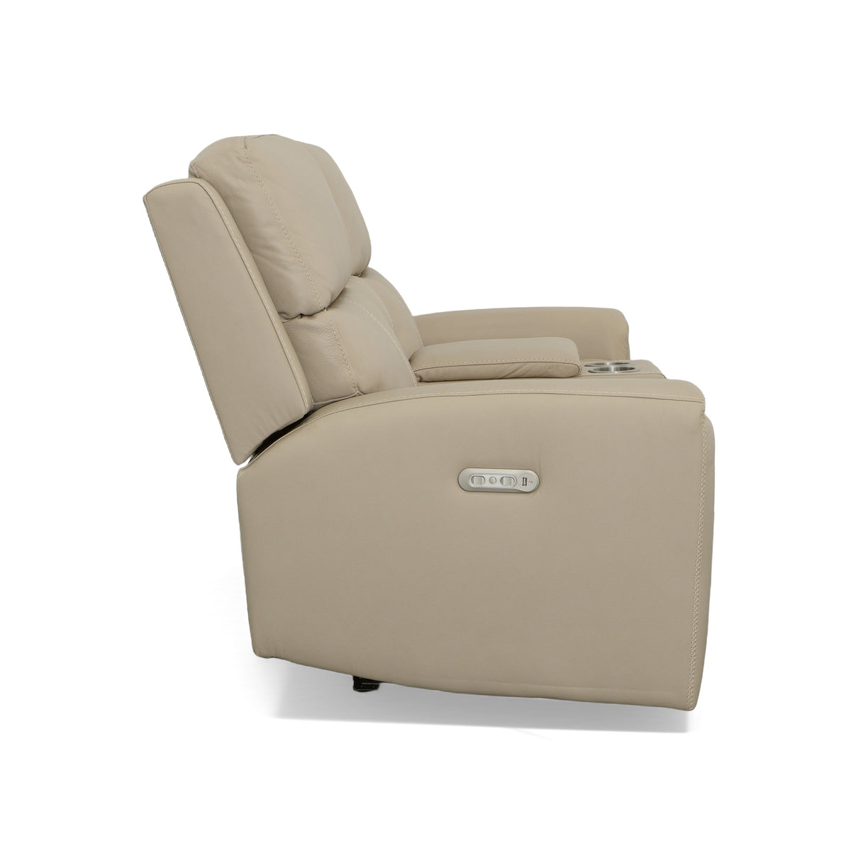 Jarvis Leather Power Reclining Loveseat with Console & Power Headrests