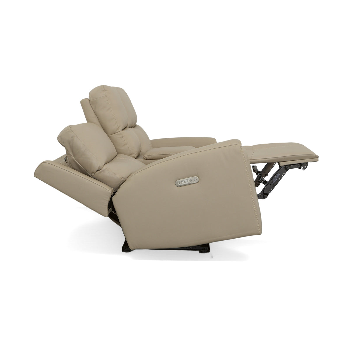 Jarvis Leather Power Reclining Loveseat with Console & Power Headrests