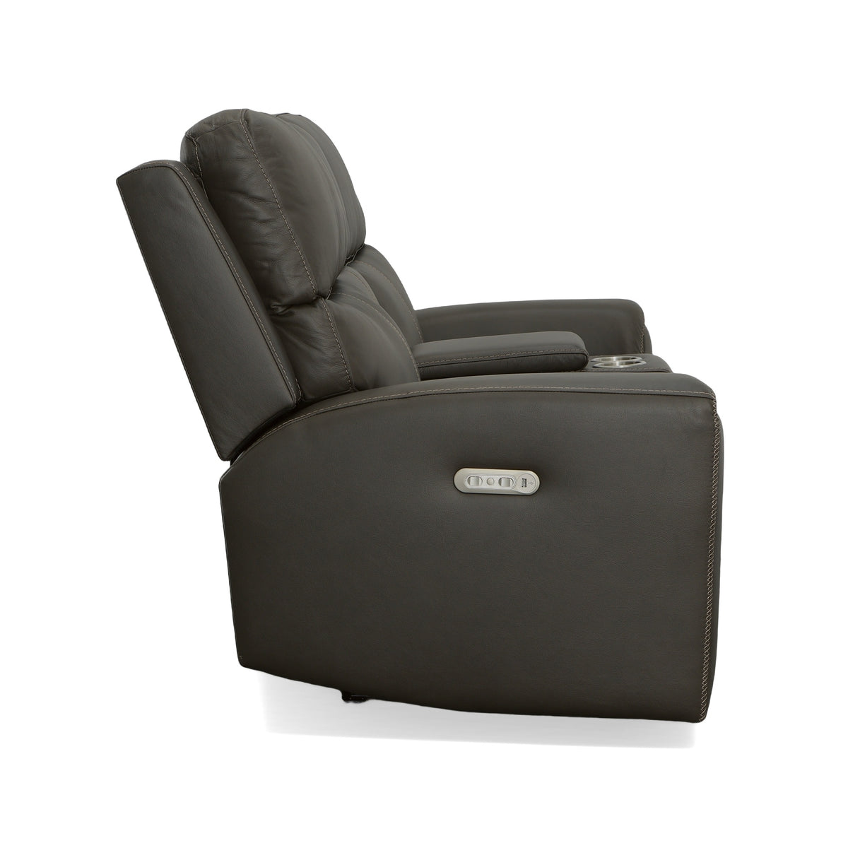 Jarvis Leather Power Reclining Loveseat with Console & Power Headrests