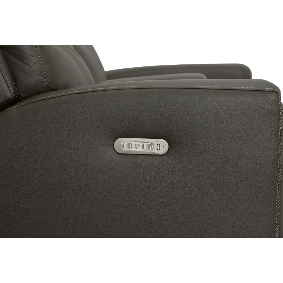 Jarvis Leather Power Reclining Loveseat with Console & Power Headrests
