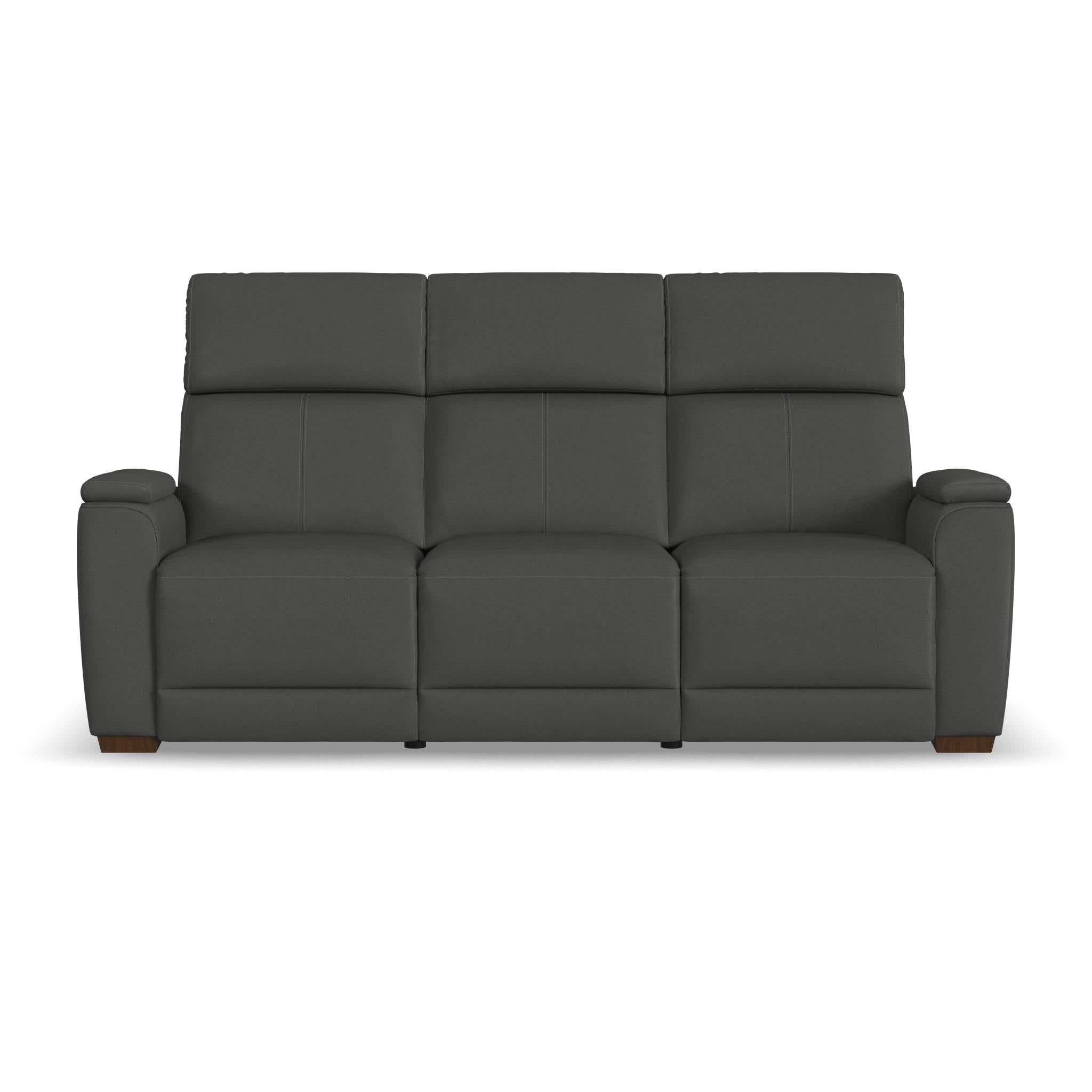 Vibe Fabric Power Reclining Sofa with Console, Power Headrest, Lumbar, Heat, Massage & Pulse