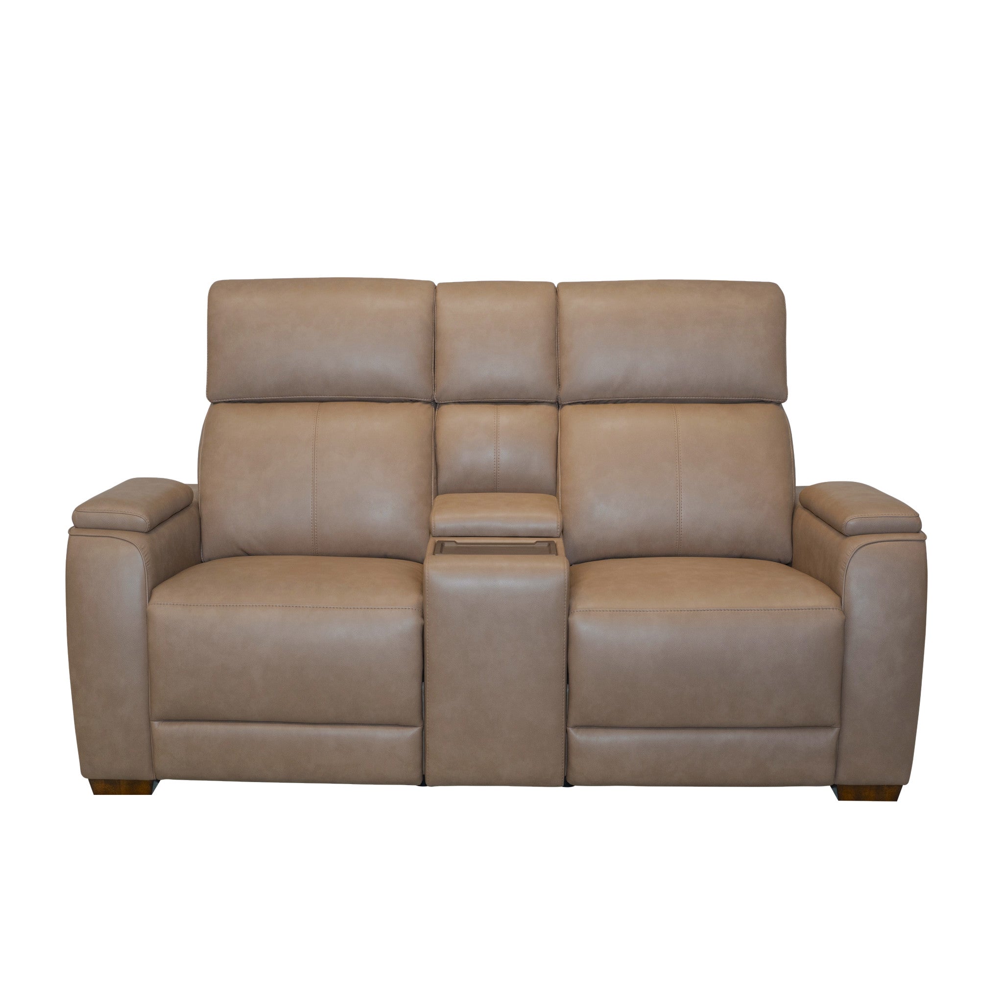 Vibe Fabric Power Reclining Loveseat with Console, Power Headrest, Lumbar, Heat, Massage & Pulse