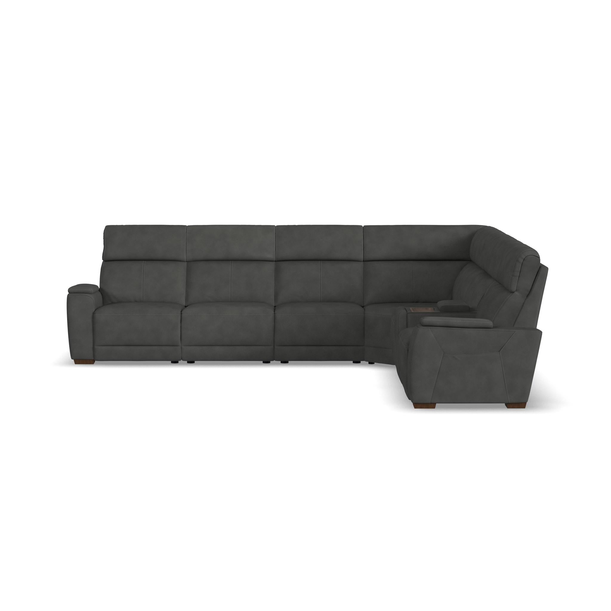 Vibe Fabric Power Reclining Sectional with Power Headrest, Lumbar, Heat, Massage & Pulse