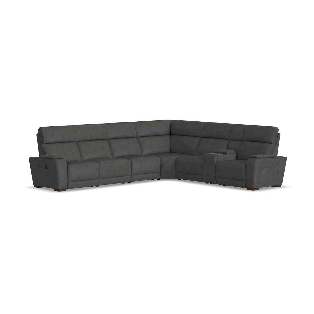 Vibe Fabric Power Reclining Sectional with Power Headrest, Lumbar, Heat, Massage & Pulse
