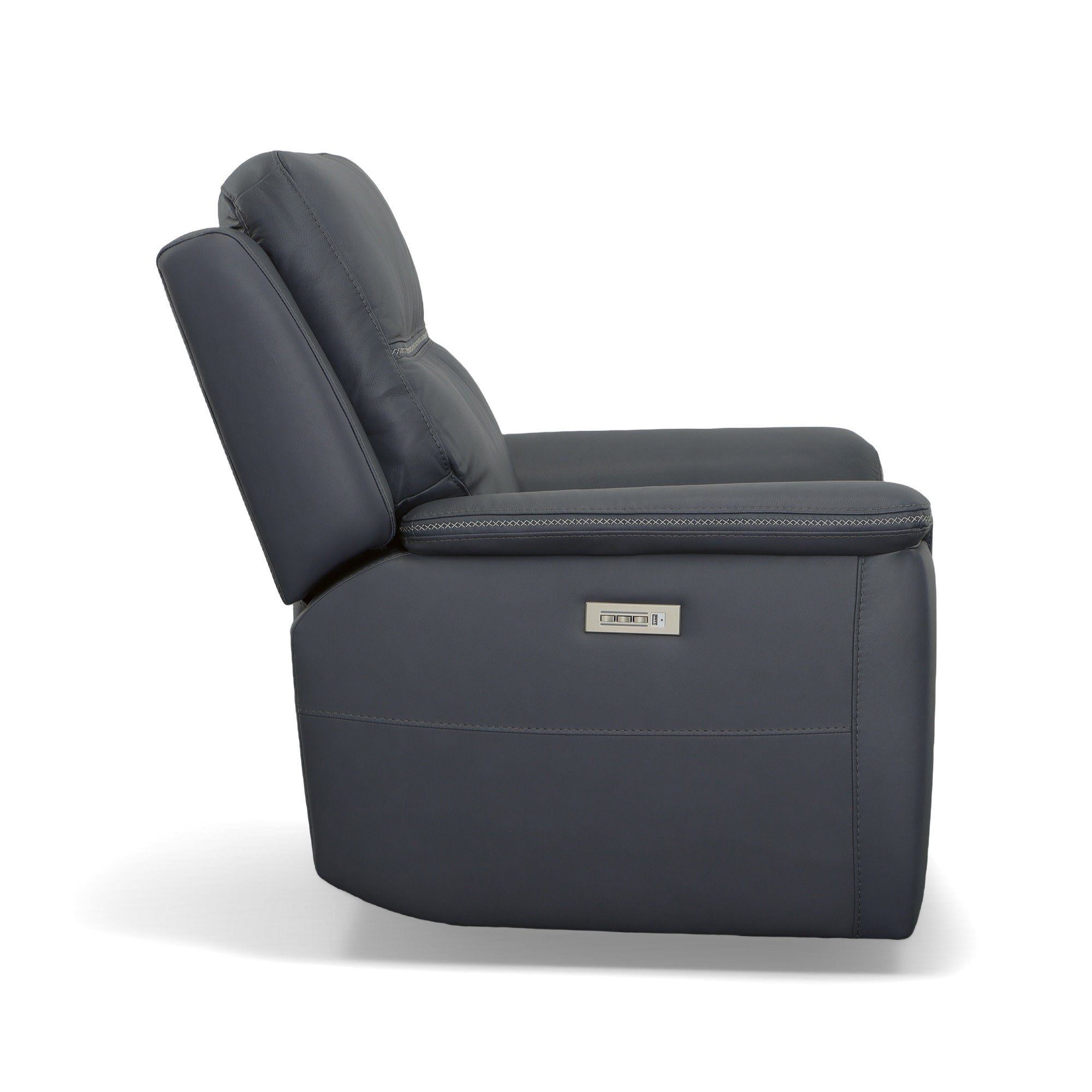 Sawyer Leather Power Recliner with Power Headrest & Lumbar