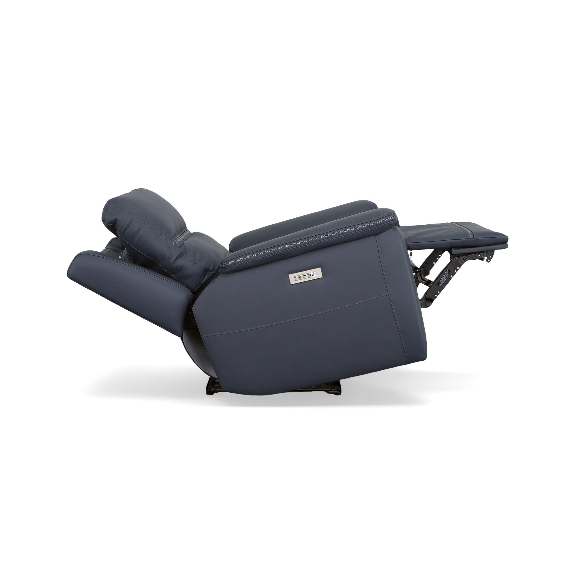 Sawyer Leather Power Recliner with Power Headrest & Lumbar