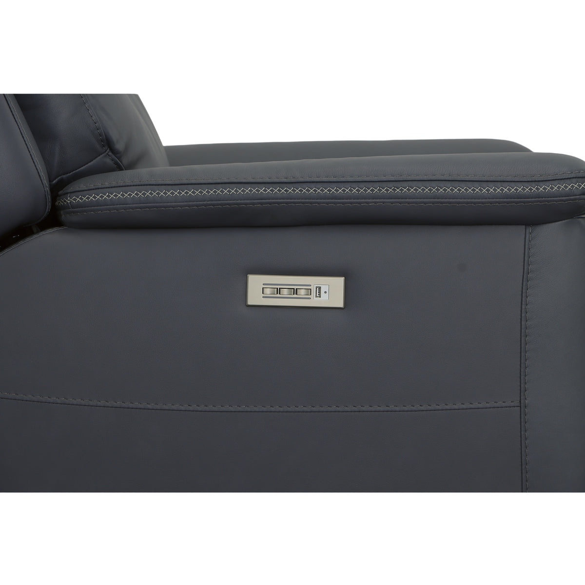 Sawyer Leather Power Recliner with Power Headrest & Lumbar