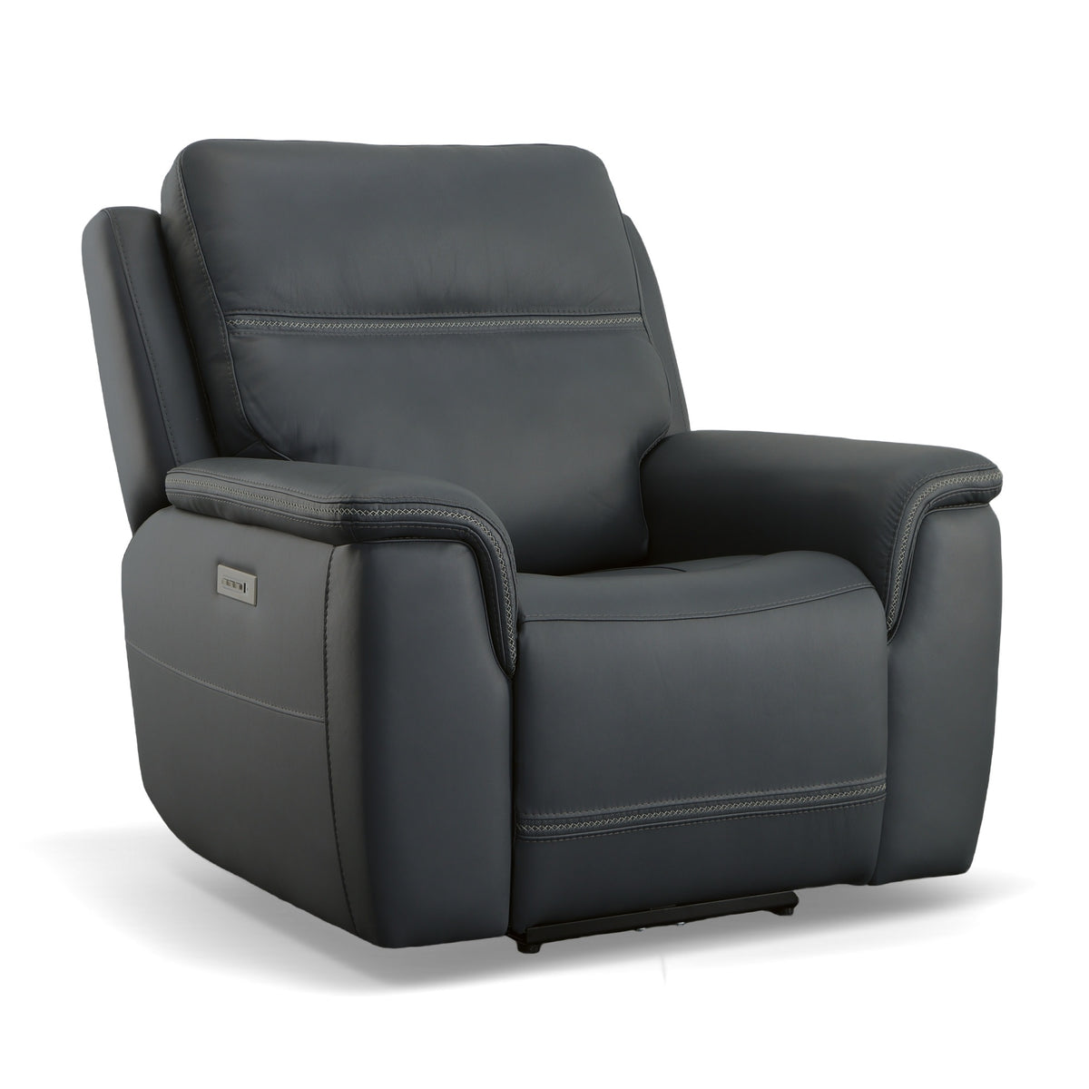Sawyer Leather Power Recliner with Power Headrest & Lumbar