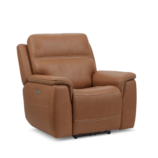 Sawyer Leather Power Recliner with Power Headrest & Lumbar