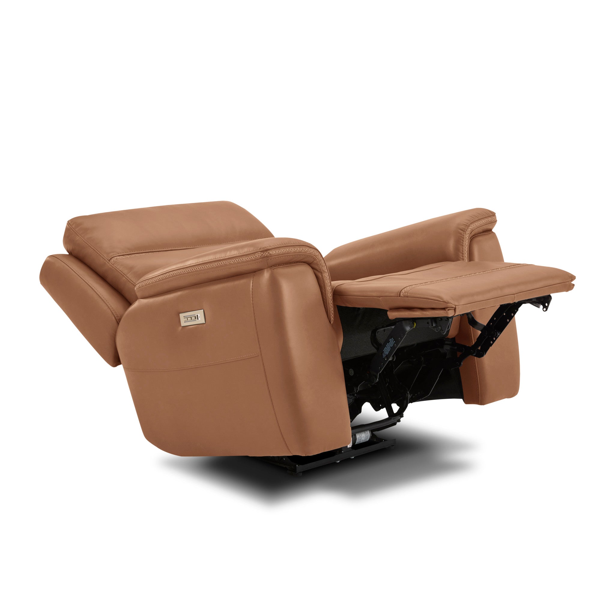 Sawyer Leather Power Recliner with Power Headrest & Lumbar