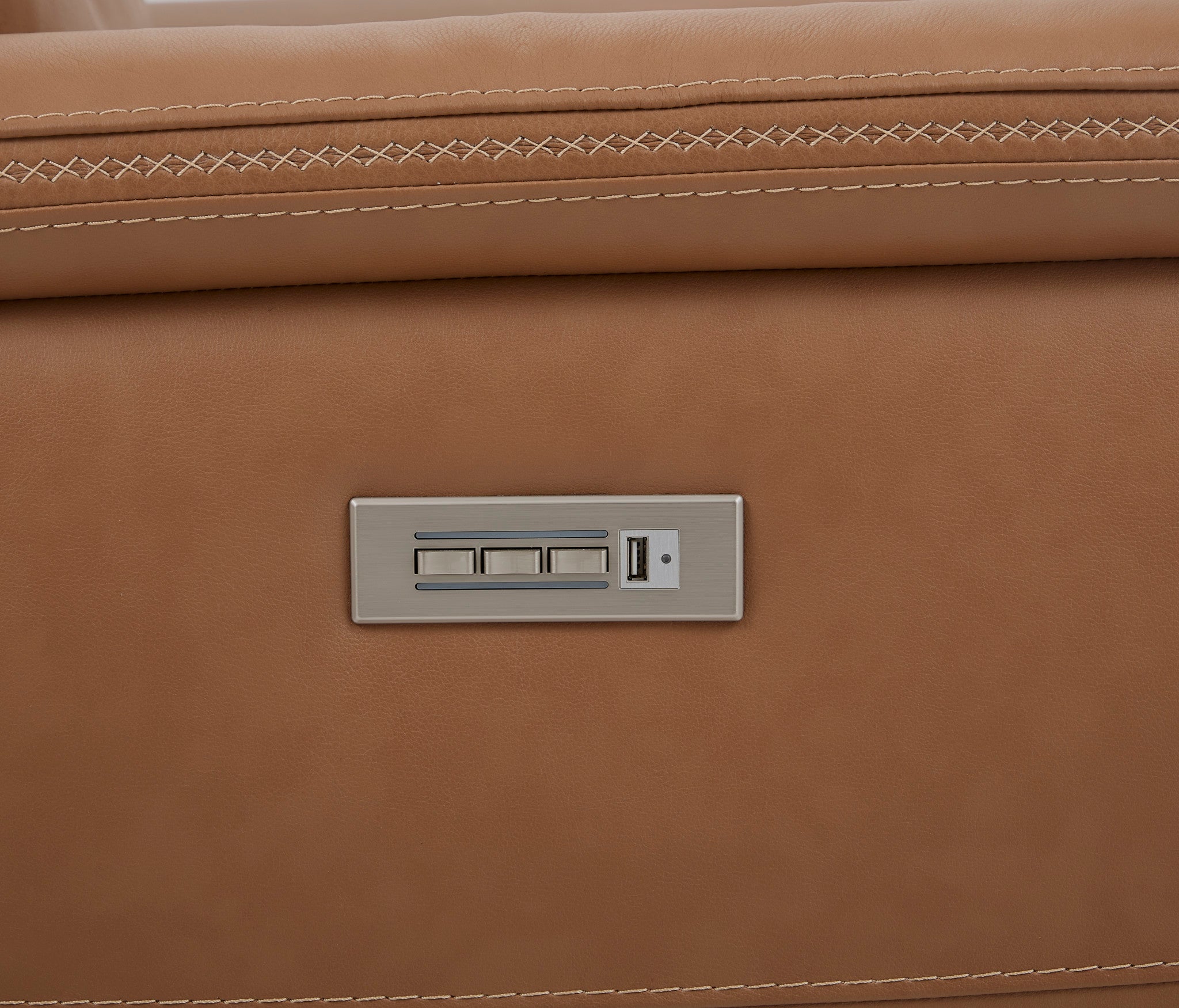 Sawyer Leather Power Recliner with Power Headrest & Lumbar