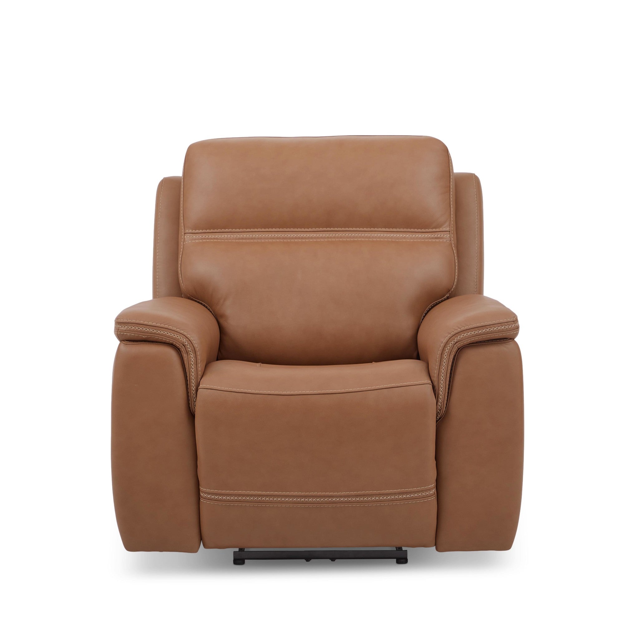 Sawyer Leather Power Recliner with Power Headrest & Lumbar