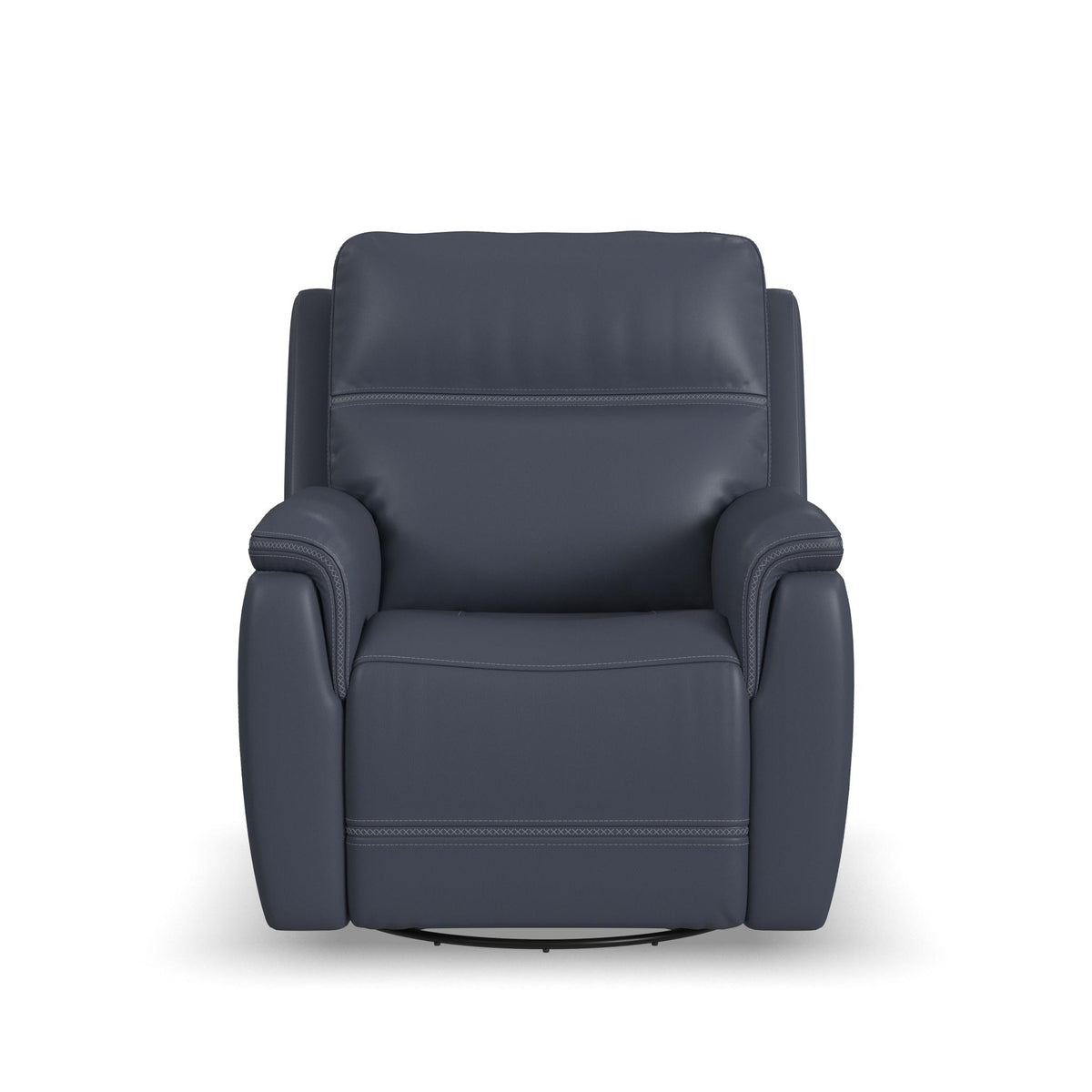 Sawyer Marine Leather Swivel Glider with Power Headrest, Lumbar, Heat & Massage
