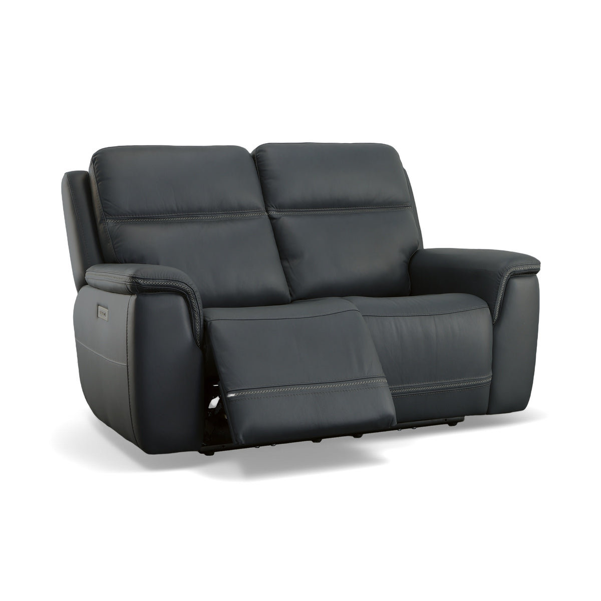 Sawyer Leather Power Reclining Loveseat w/ Pwr Headrests, Lumbar