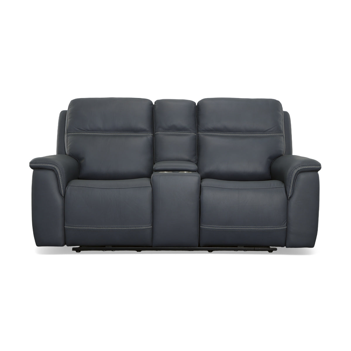 Sawyer Leather Pwr Recl Loveseat w/ Console, Pwr Hdrsts, Lumbar