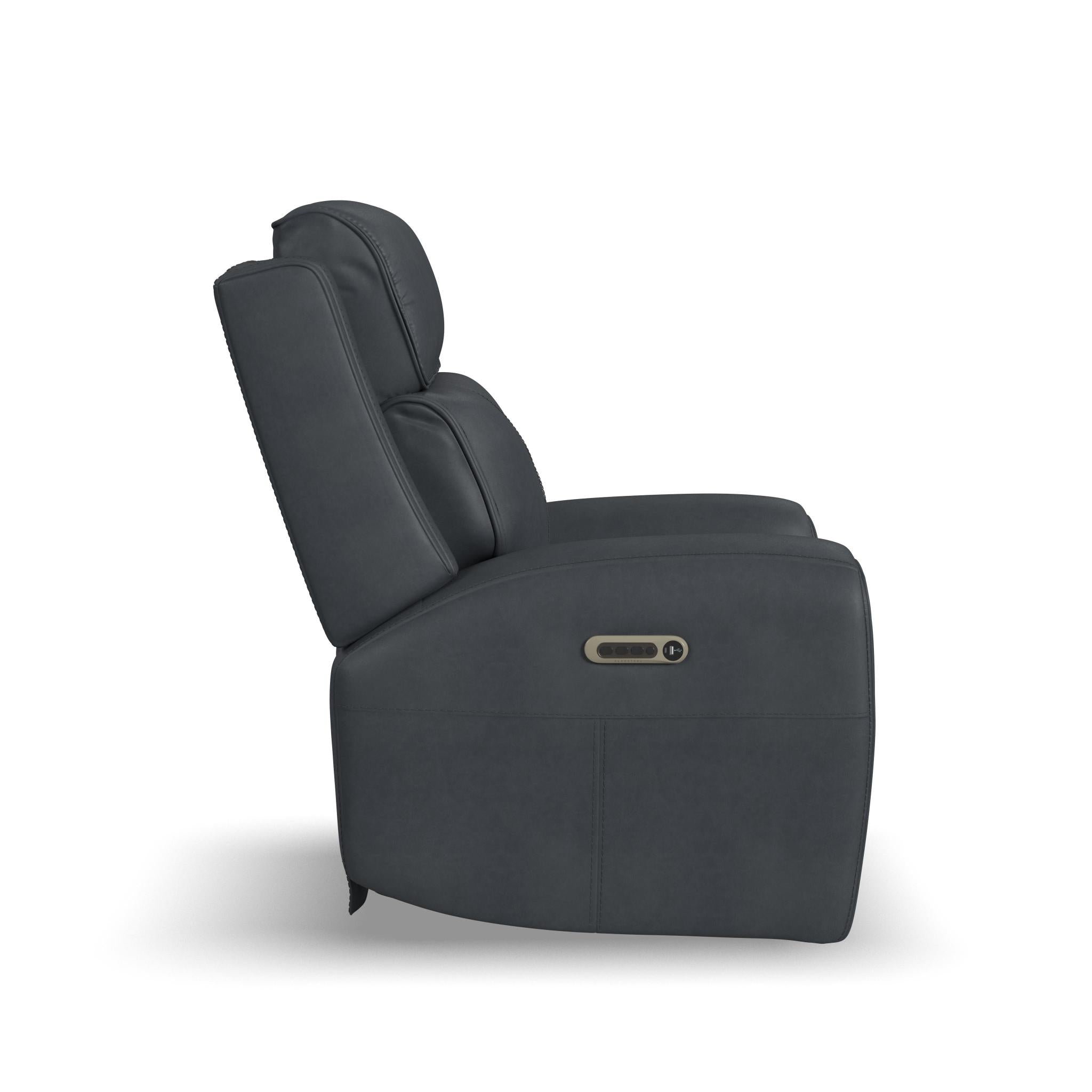 Warren Leather Power Recliner with Power Headrest & Lumbar