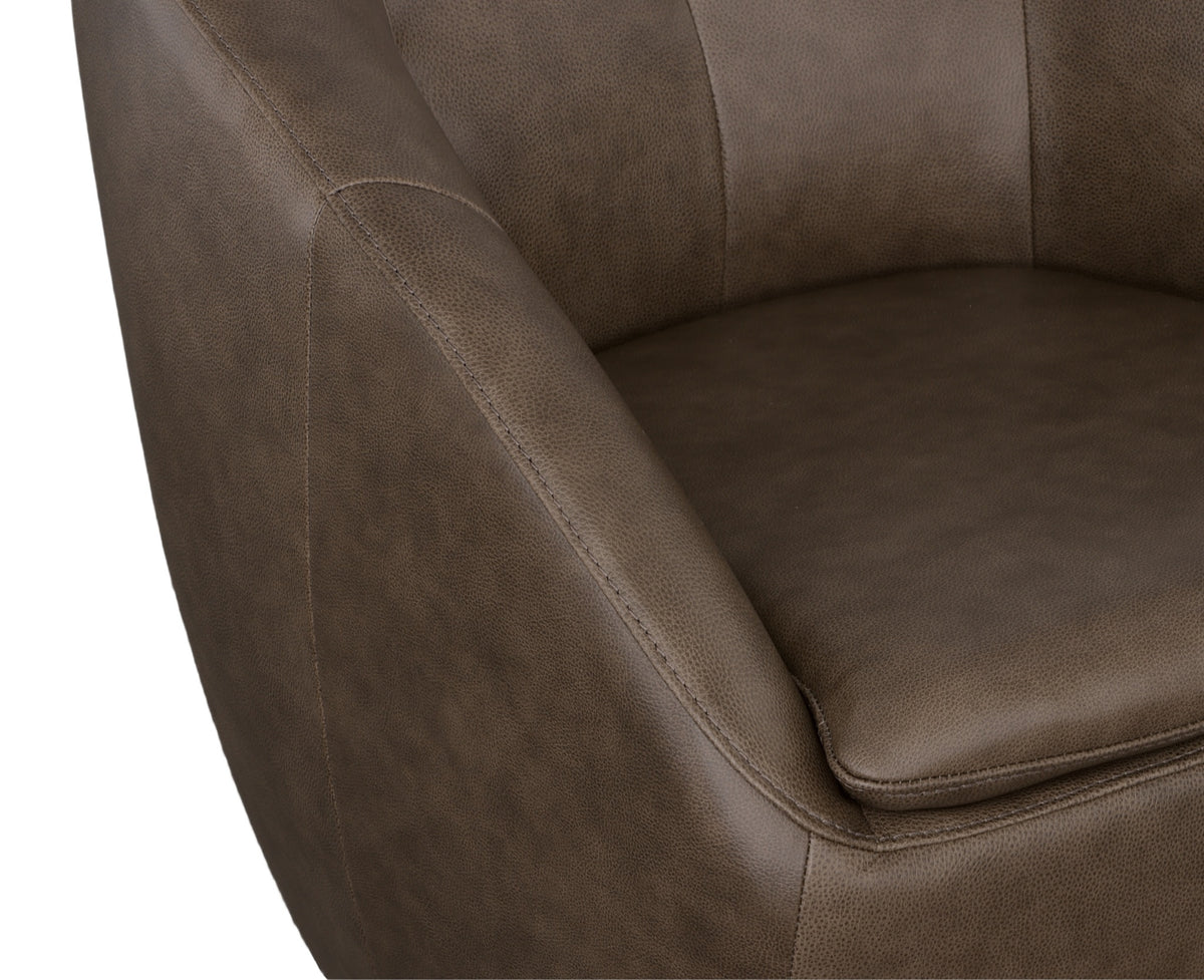 Wade Leather Swivel Chair