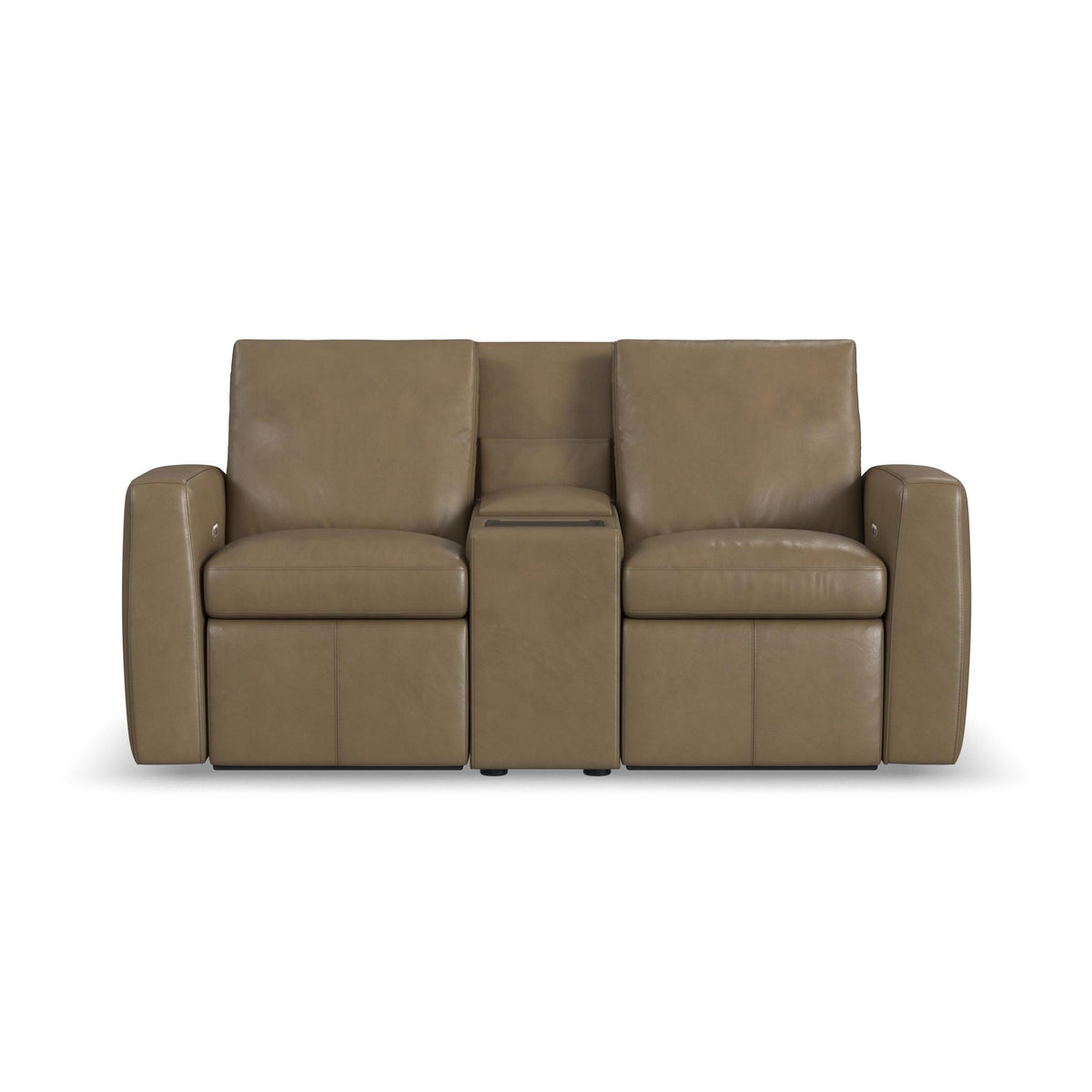 Aria Leather Power Reclining Loveseat with Console