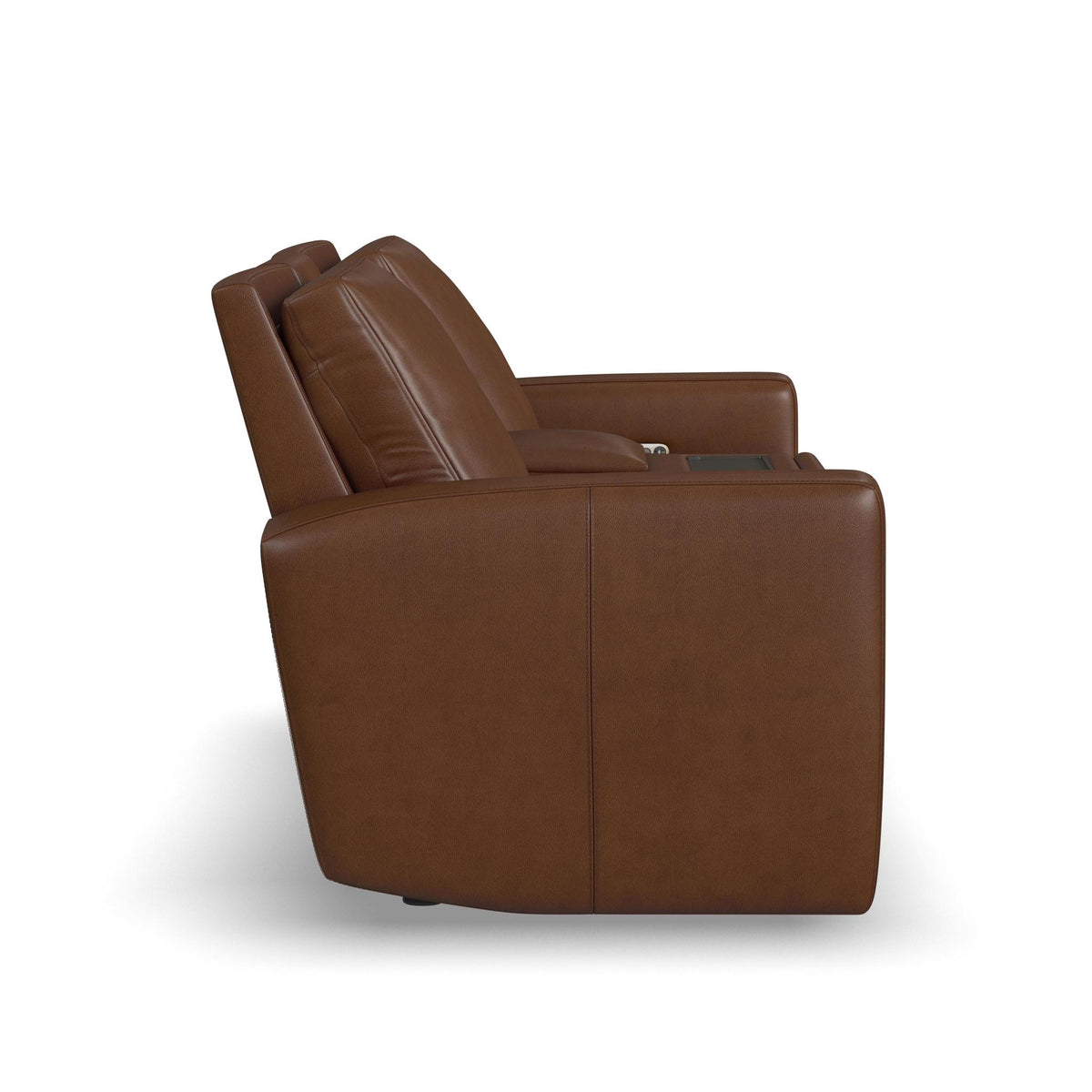 Aria Leather Power Reclining Loveseat with Console