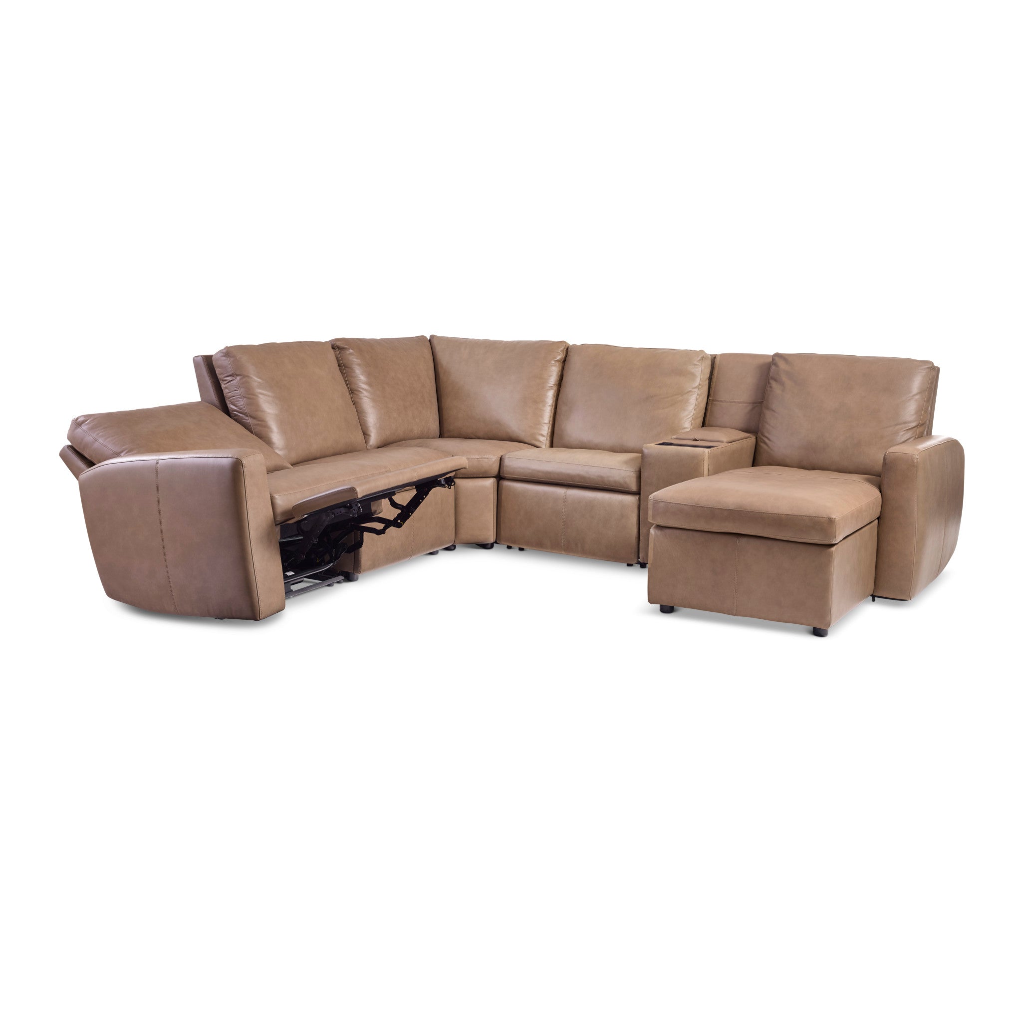 Aria Leather Power Reclining Sectional