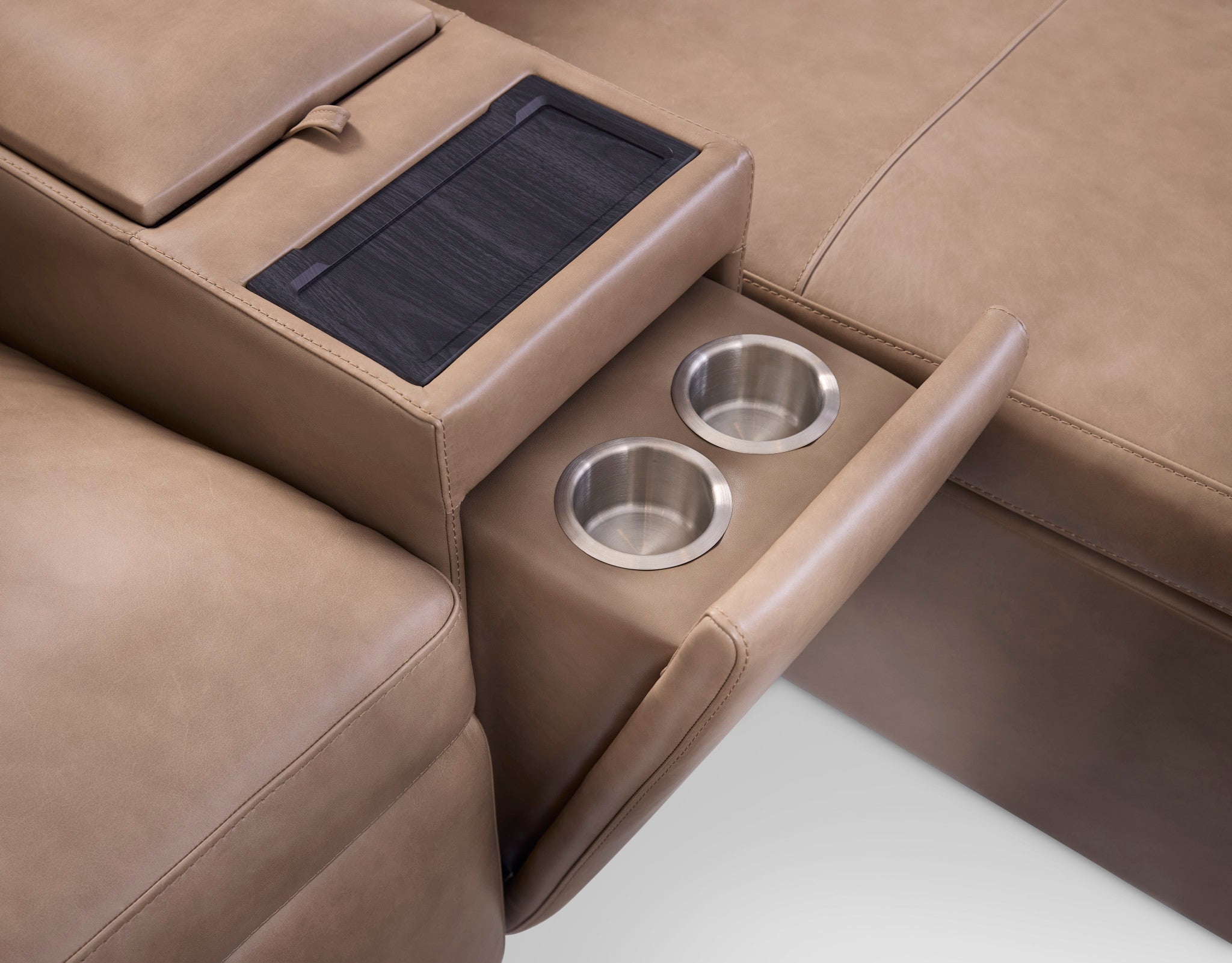 Aria Leather Power Reclining Sectional