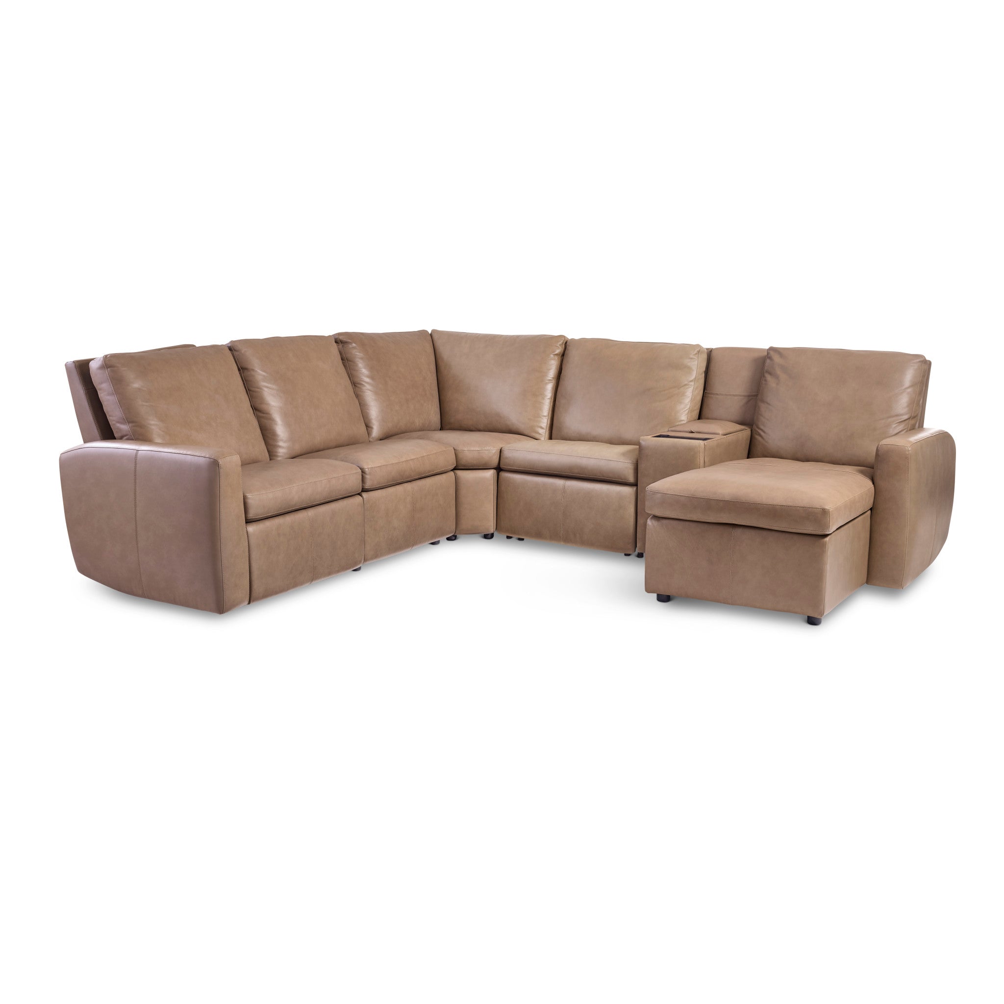 Aria Leather Power Reclining Sectional