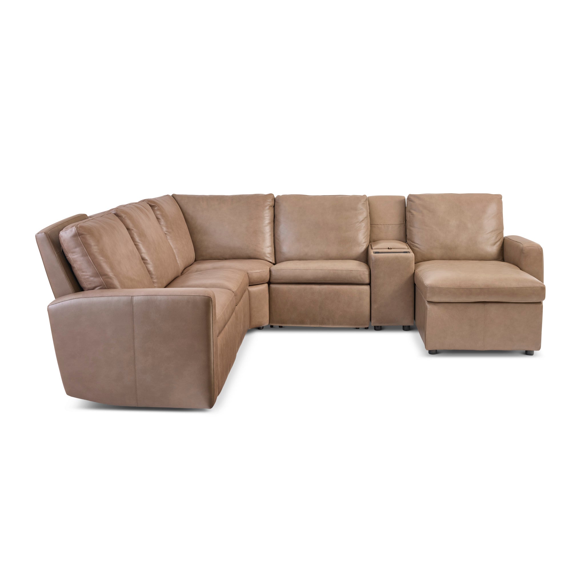 Aria Leather Power Reclining Sectional