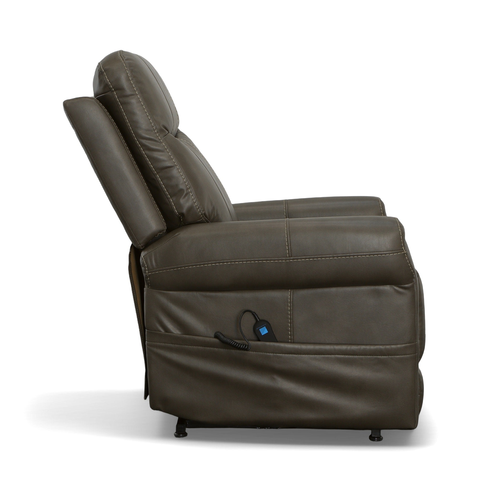 Jenkins Driftwood Fabric Power Lift Recliner with Right-Hand