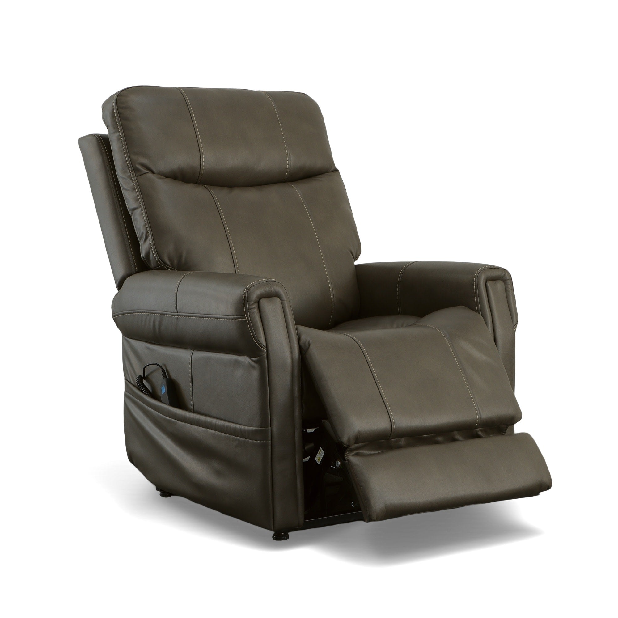 Jenkins Driftwood Fabric Power Lift Recliner with Right-Hand