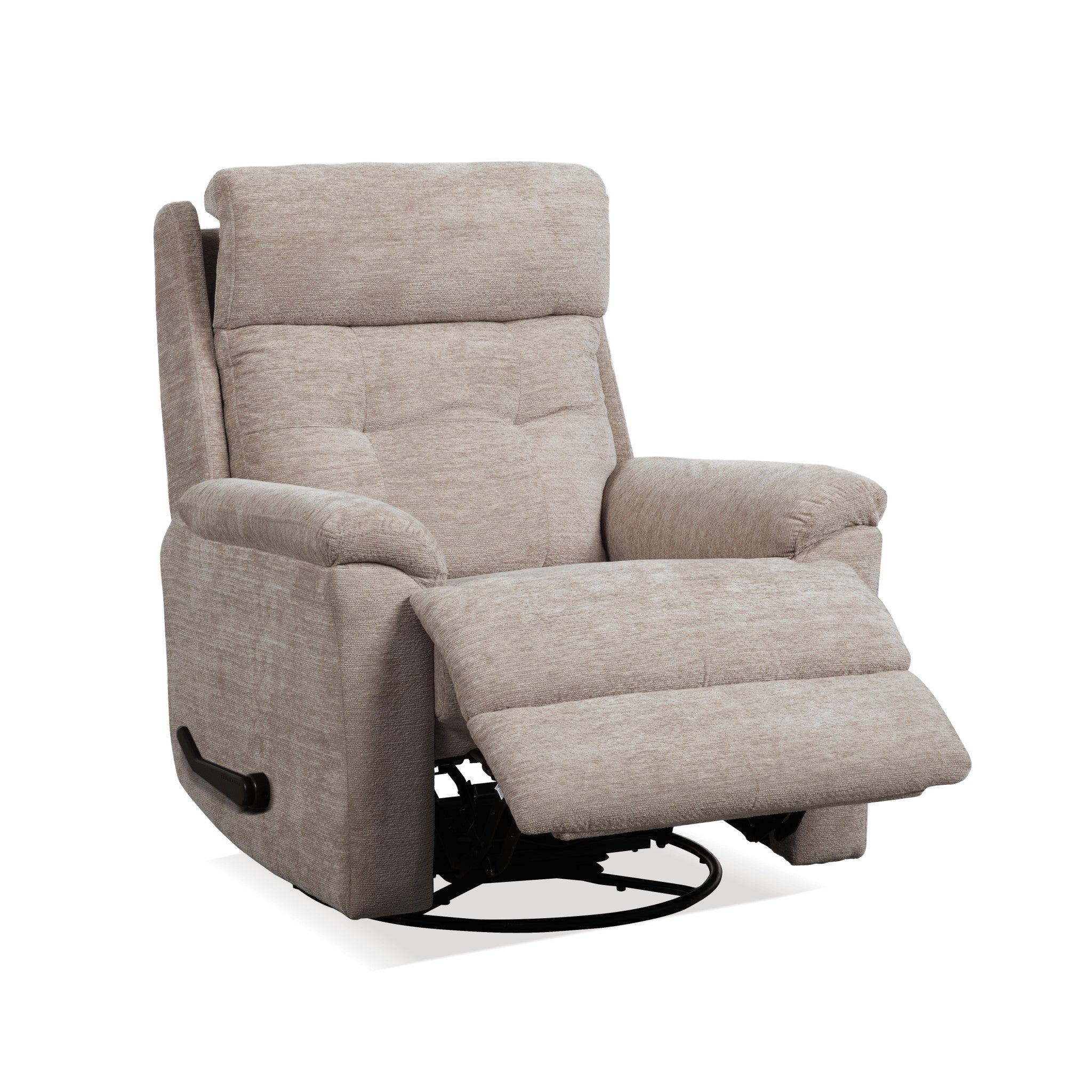 Sophisticated Fabric Swivel Gliding Recliner