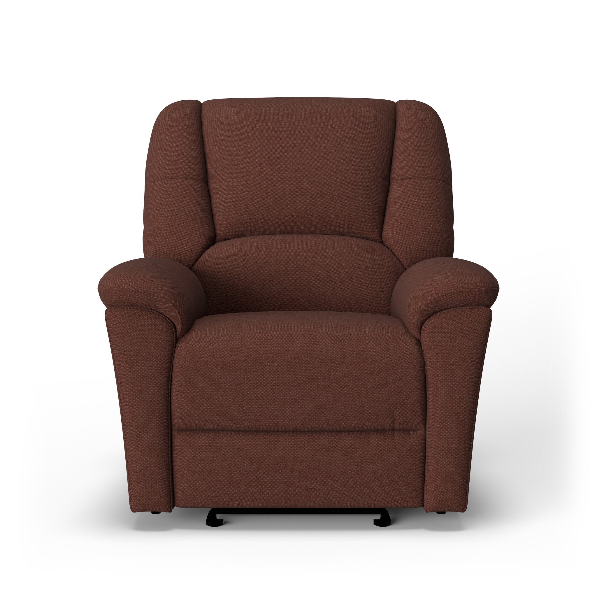 Plush Fabric Power Gliding Recliner with Power Headrest & Lumbar