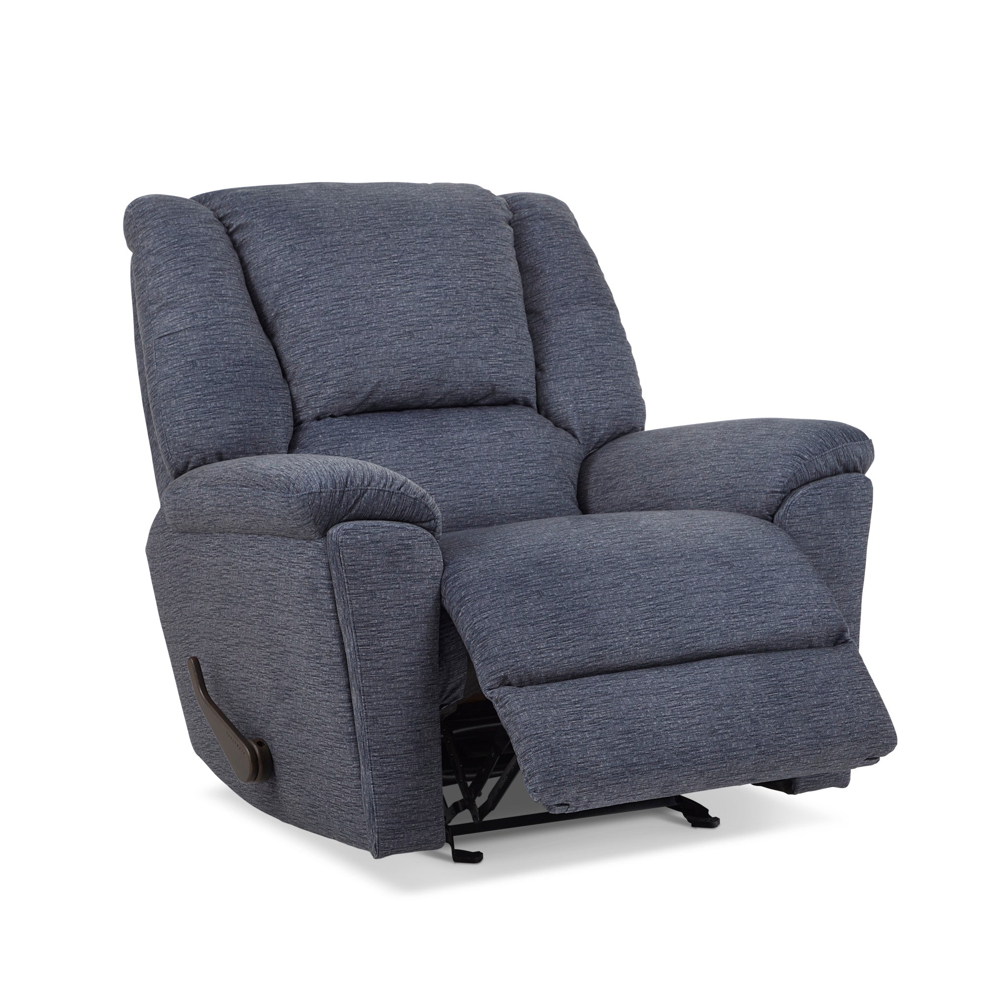 Plush Fabric Gliding Recliner