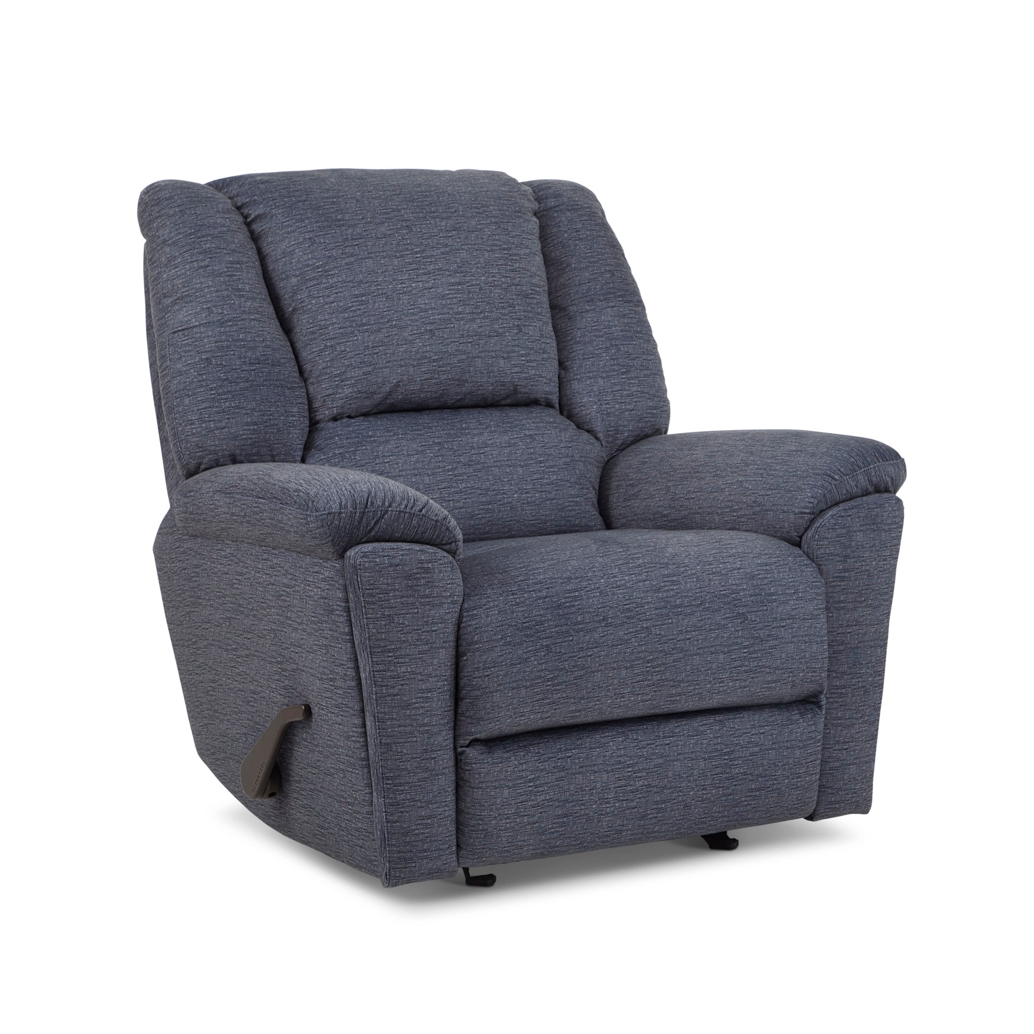 Plush Fabric Gliding Recliner