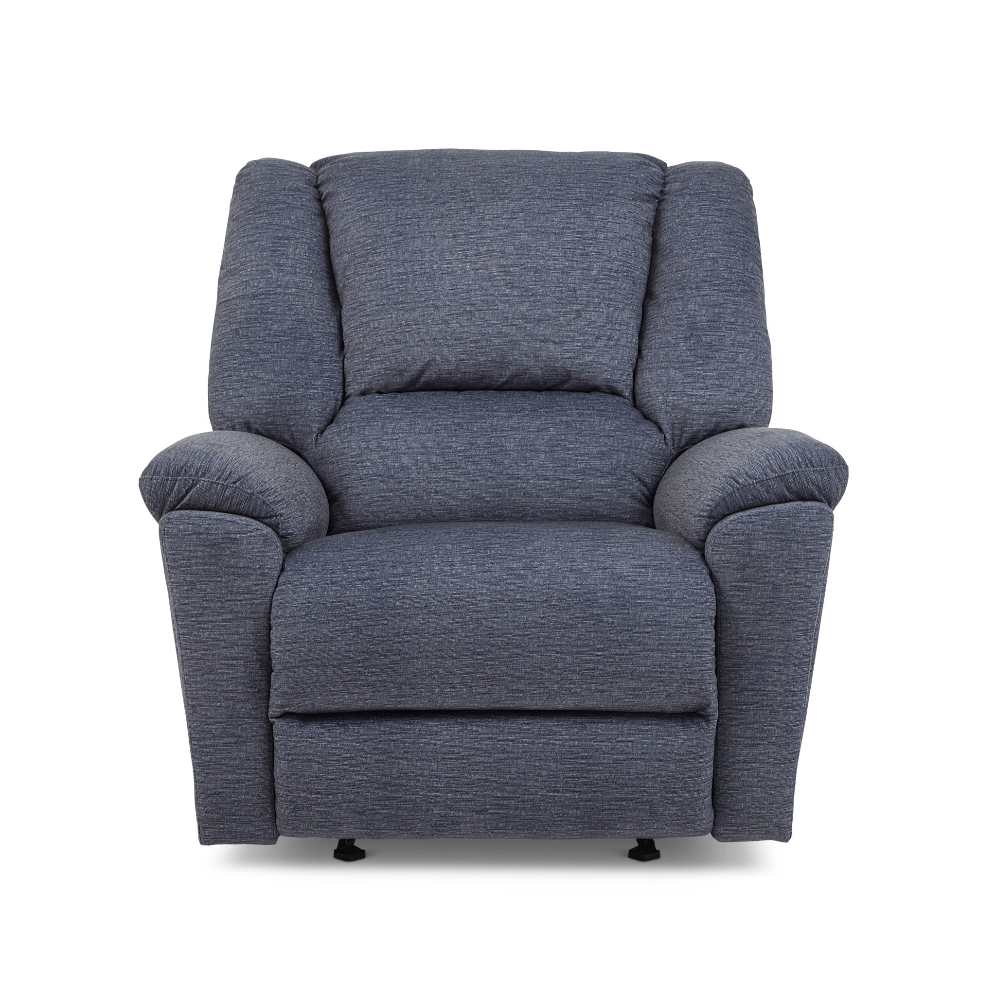 Plush Fabric Gliding Recliner