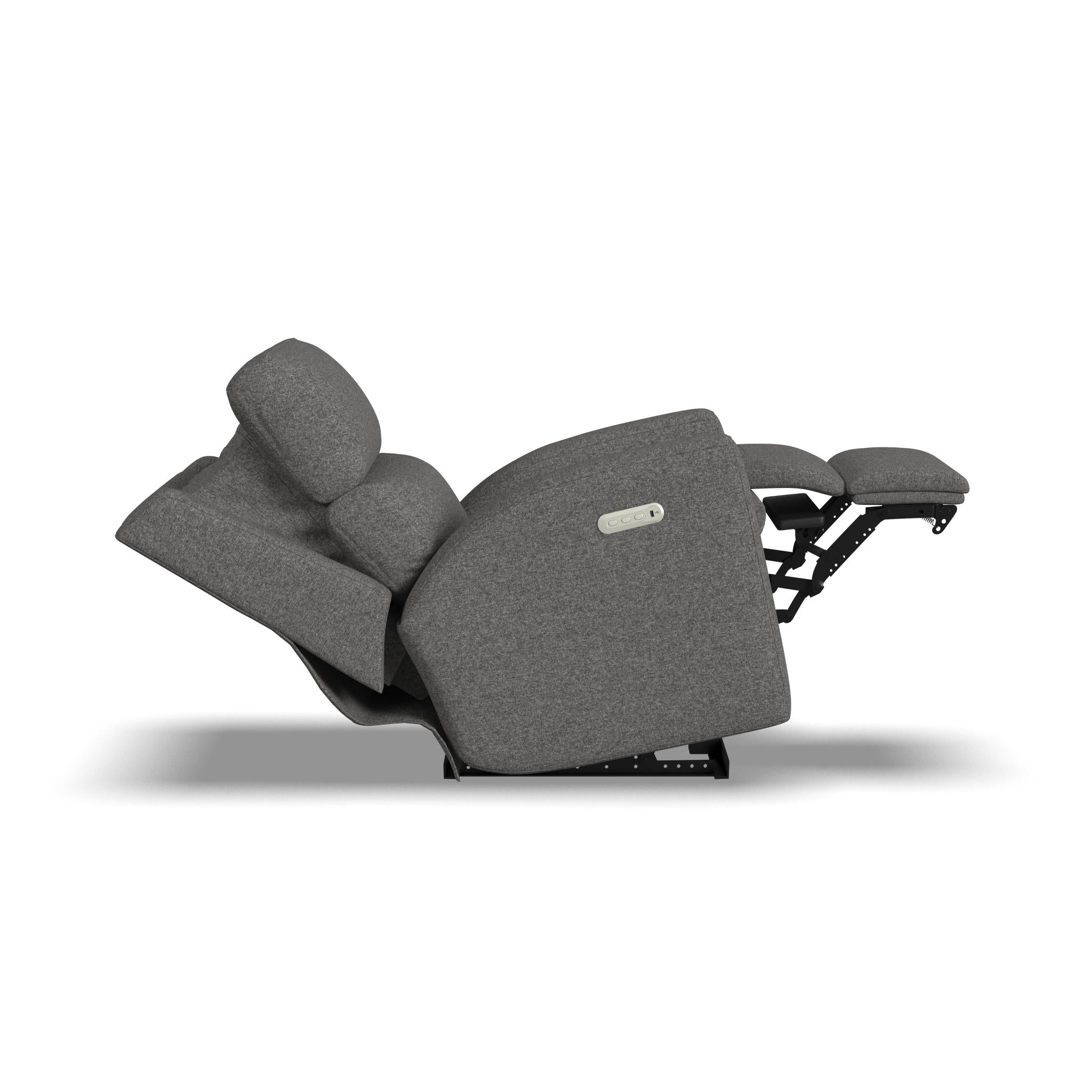 Score Fabric Power Recliner with Power Headrest & Lumbar