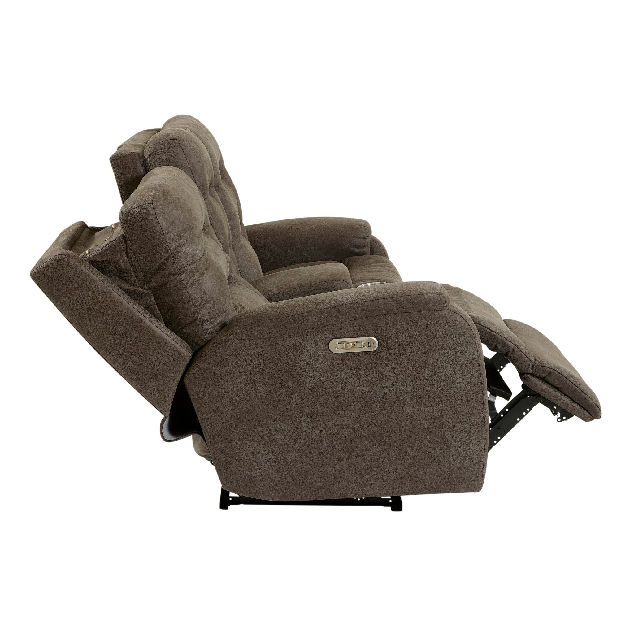 Arlo Fabric Power Reclining Loveseat with Console & Power Headrests