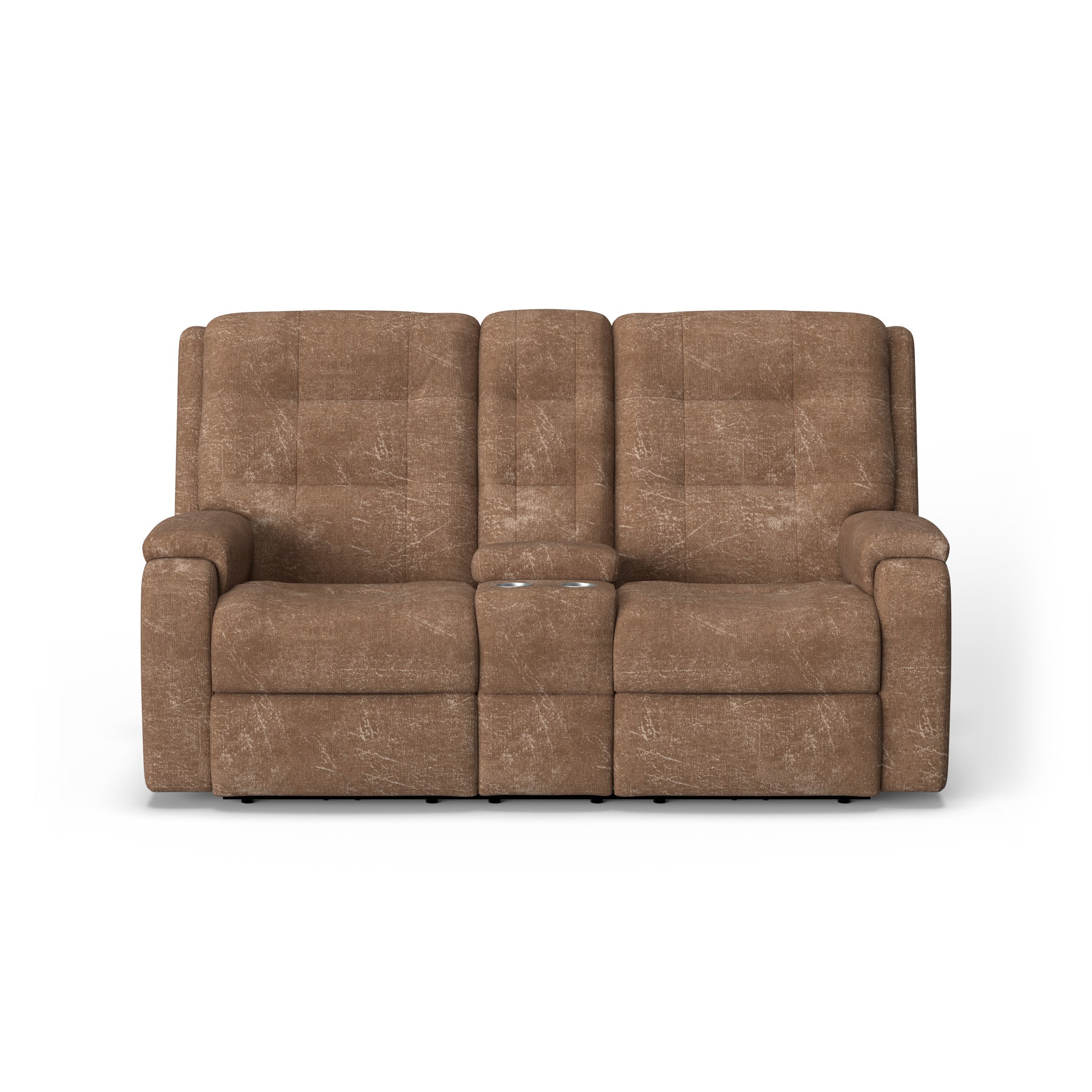 Arlo Fabric Power Reclining Loveseat with Console & Power Headrests
