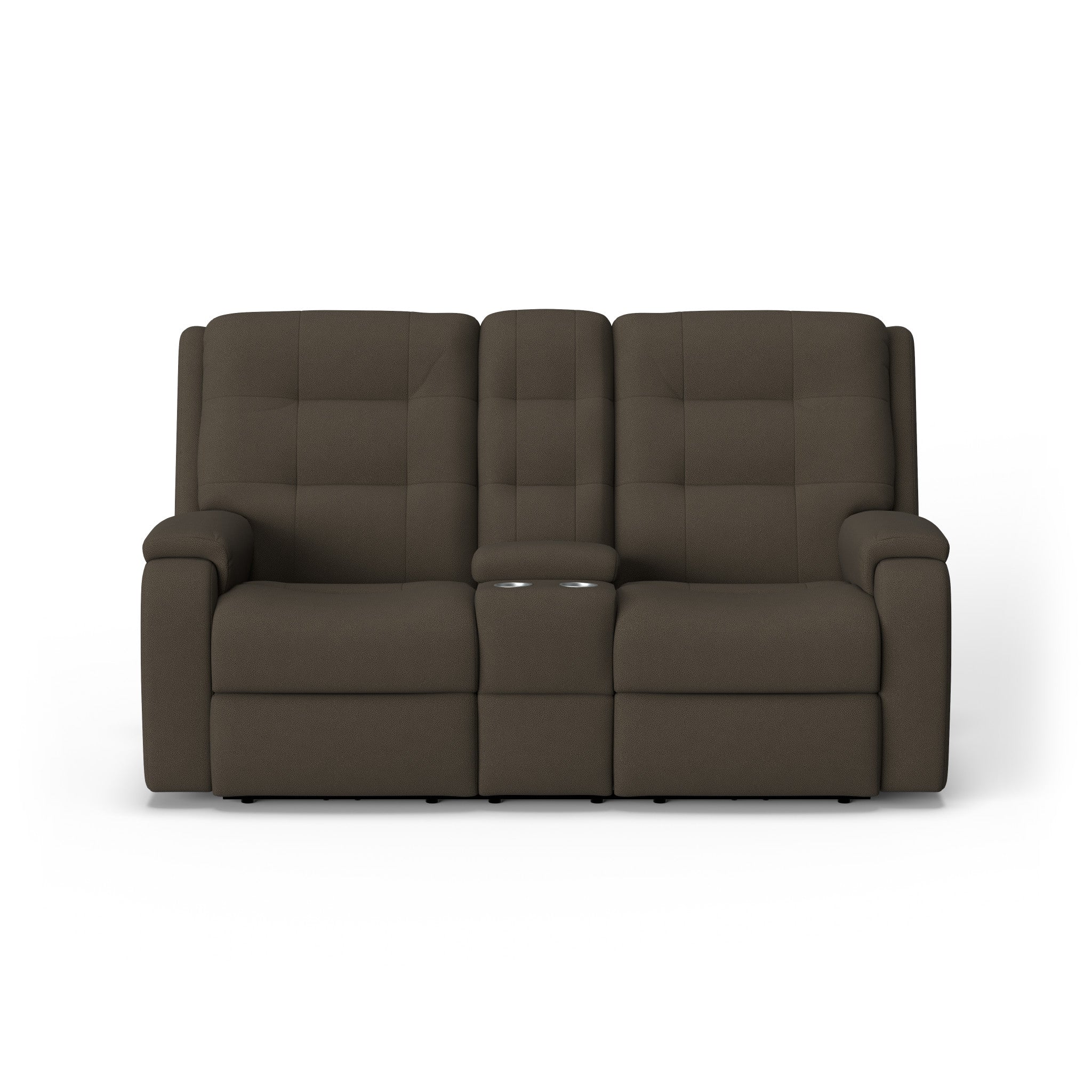 Arlo Fabric Power Reclining Loveseat with Console & Power Headrests