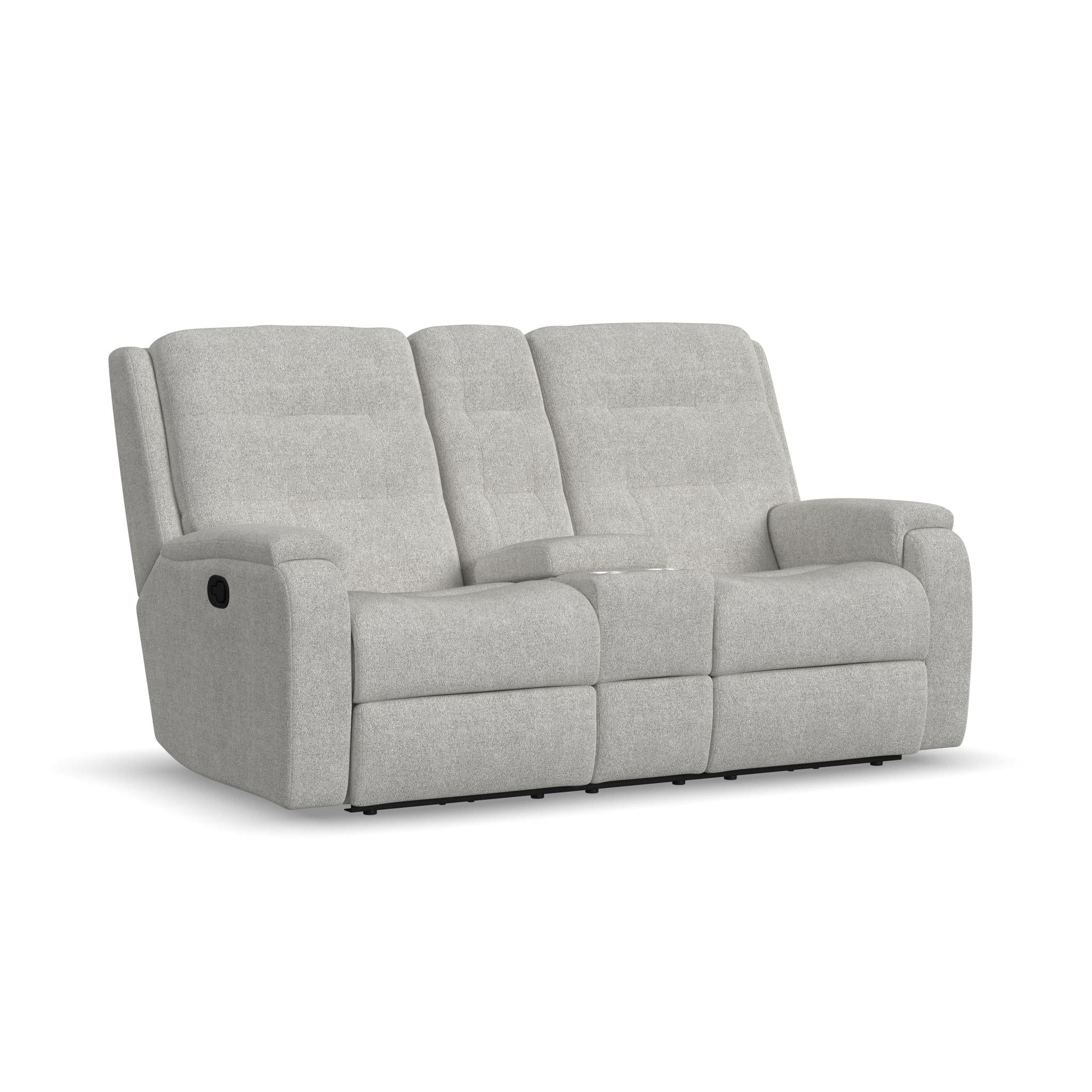 Arlo Fabric Reclining Loveseat with Console