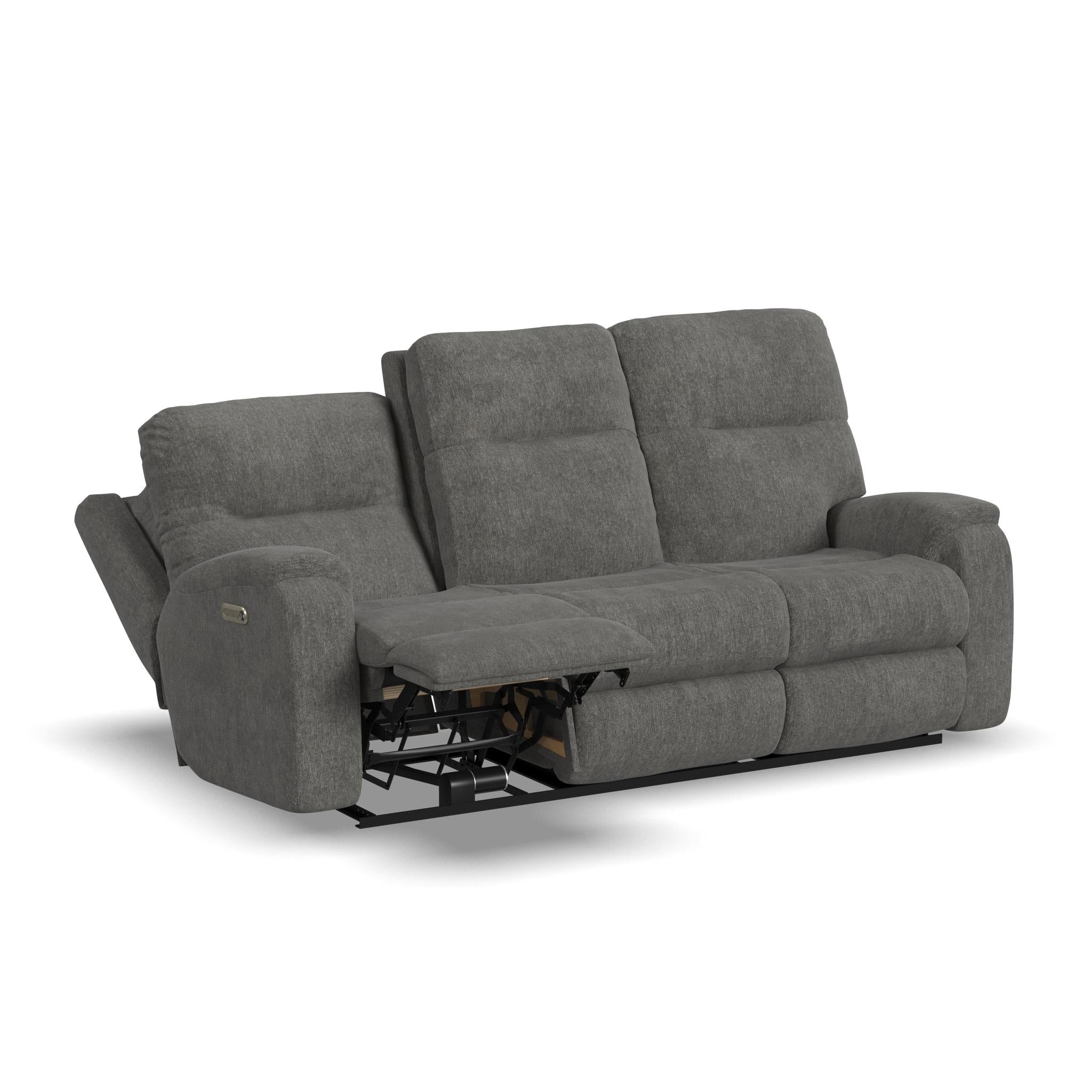 Penn Fabric Power Reclining Sofa with Power Headrests & Lumbar