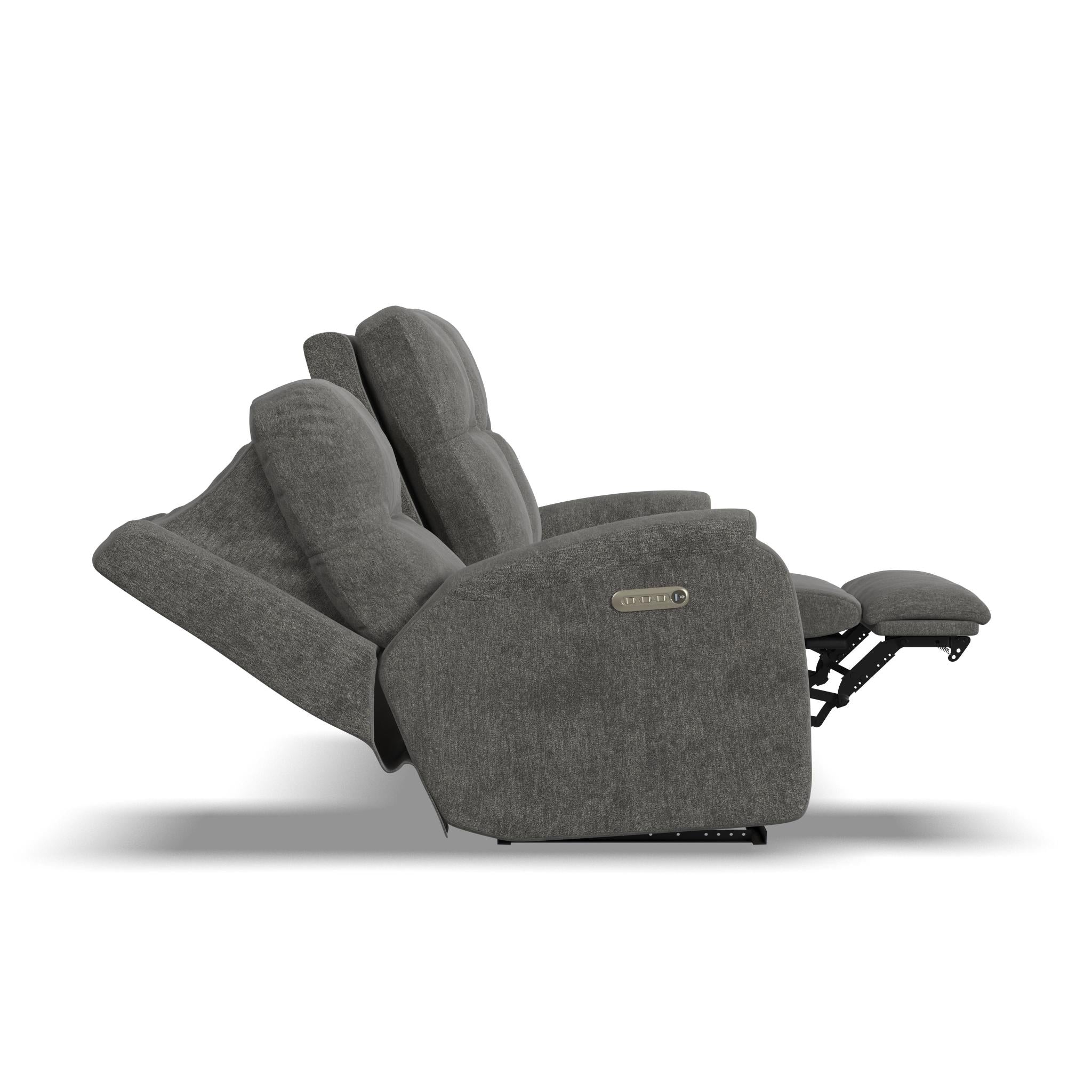 Penn Fabric Power Reclining Sofa with Power Headrests & Lumbar