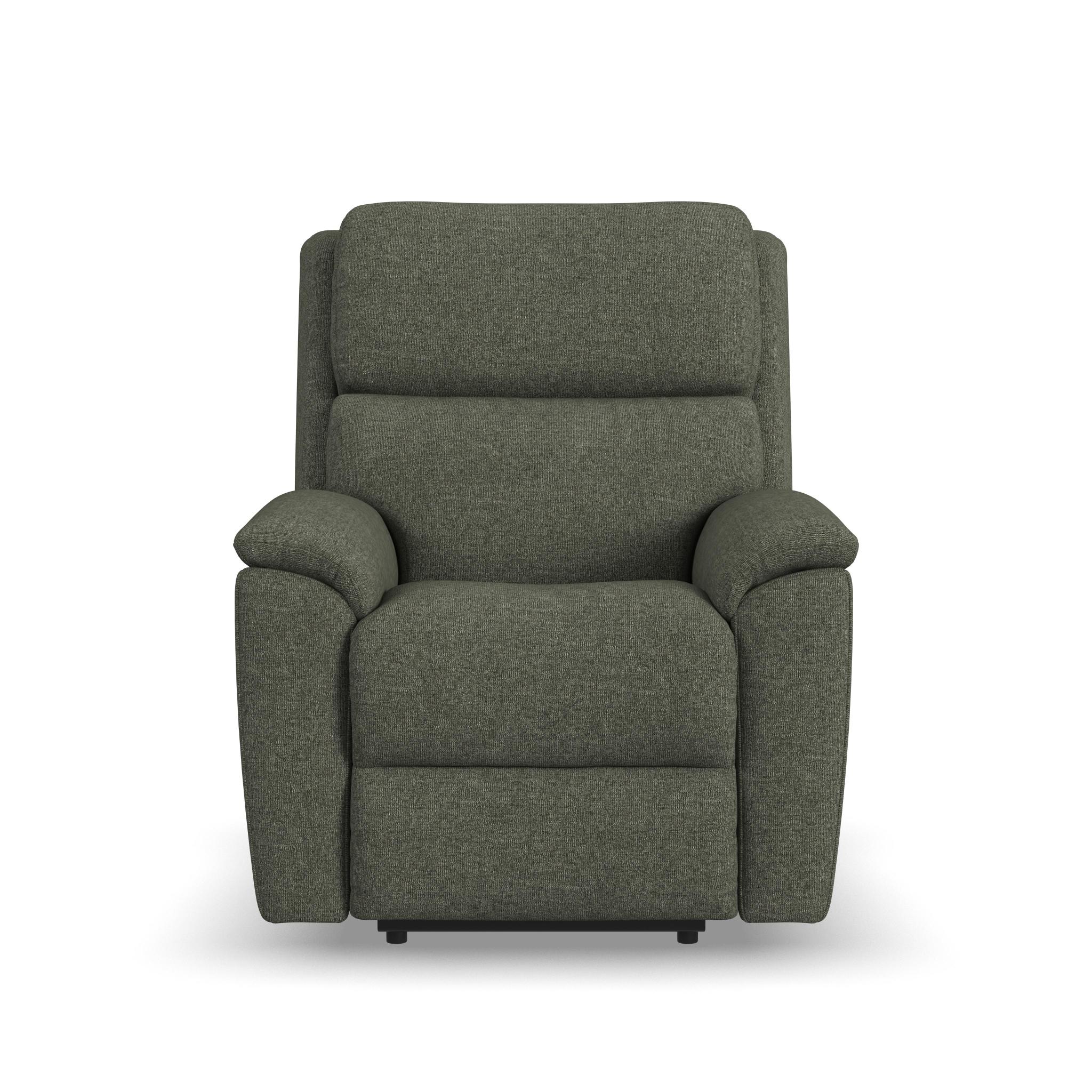 Porter Fabric & Leather Power Recliner with Power Headrest & Lumbar