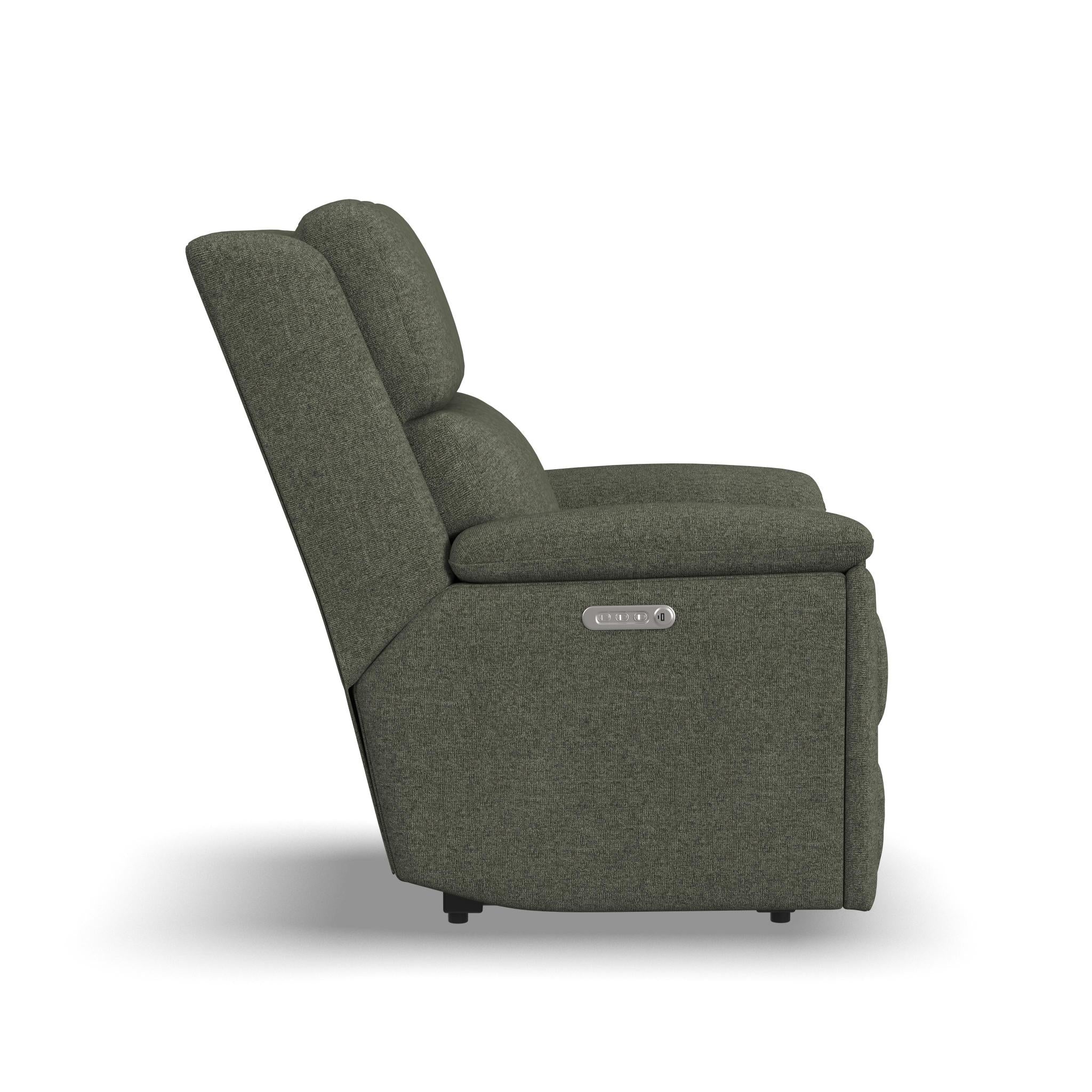 Porter Fabric & Leather Power Recliner with Power Headrest & Lumbar