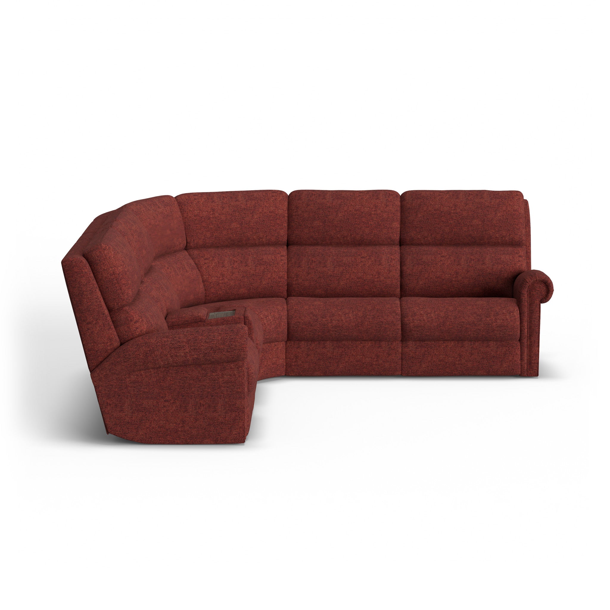 Bernard Fabric Power Reclining Sectional w/ Power Headrest & Lumbar
