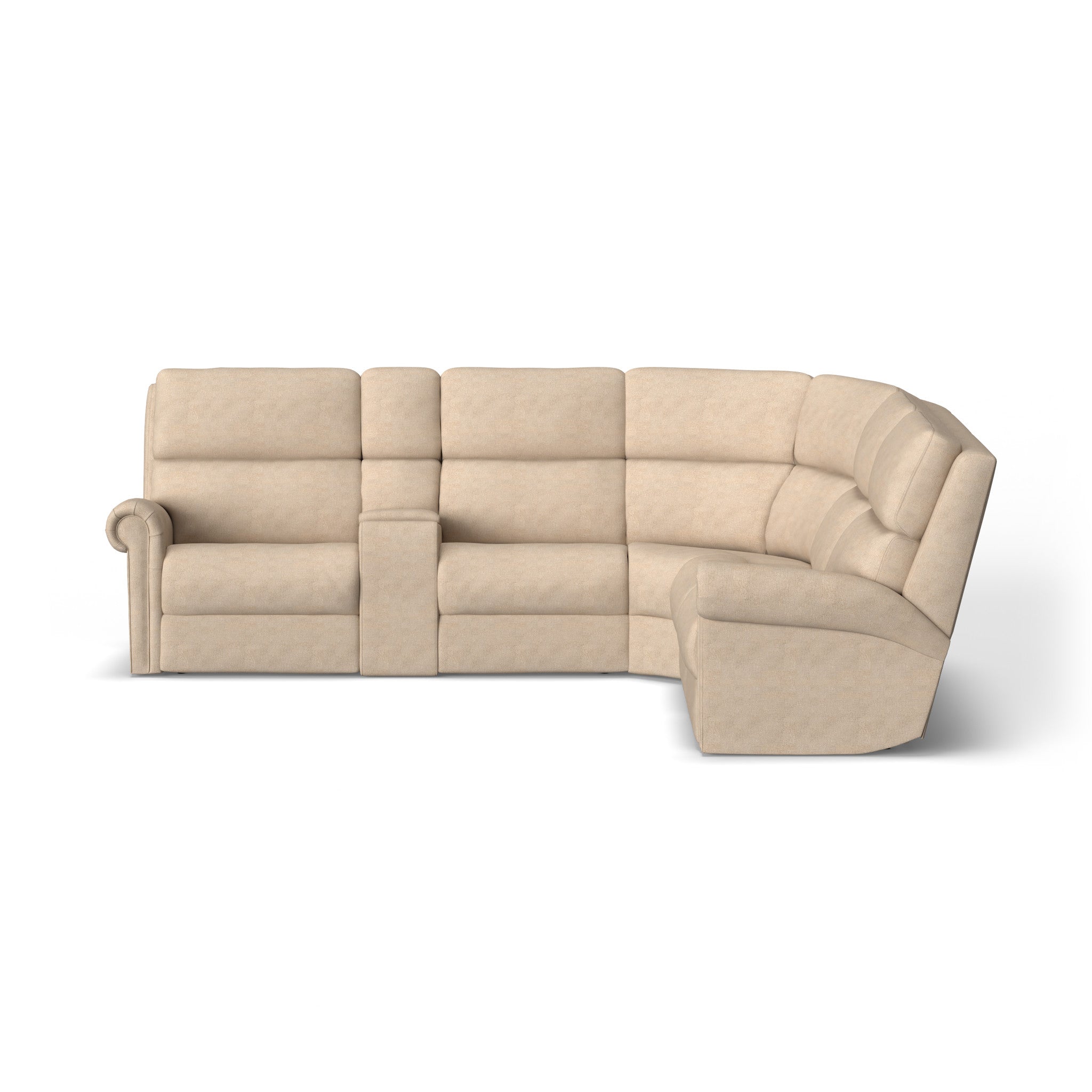 Bernard Fabric Power Reclining Sectional w/ Power Headrest & Lumbar