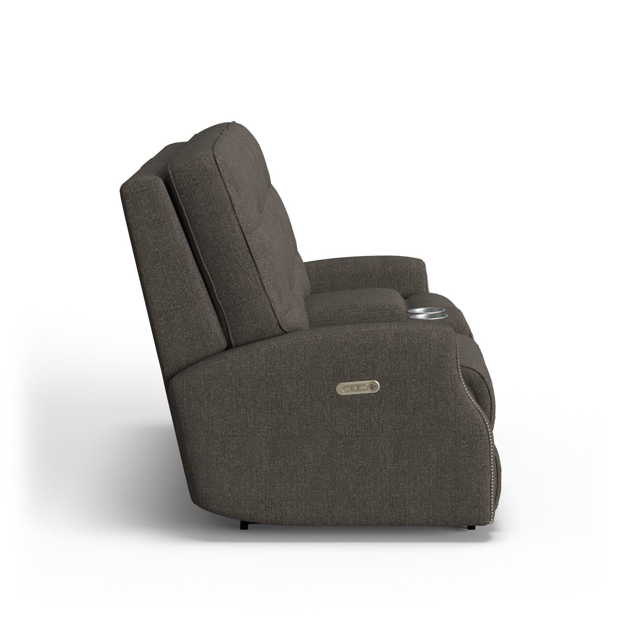 Devon Power Reclining Loveseat with Console & Power Headrests