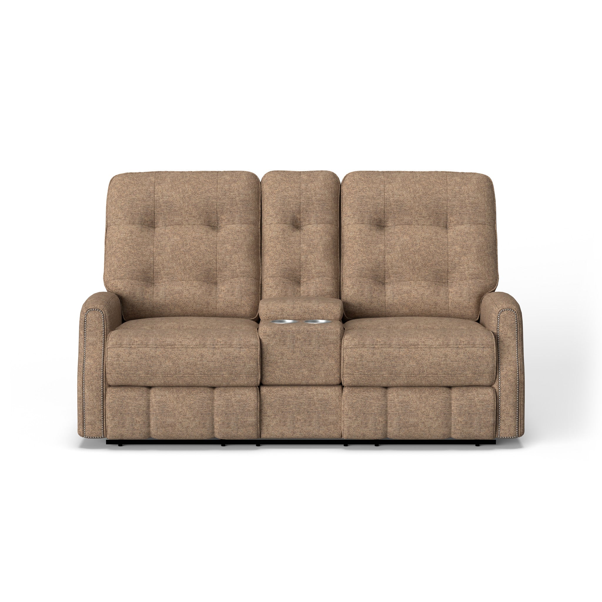 Devon Fabric Power Reclining Loveseat with Console