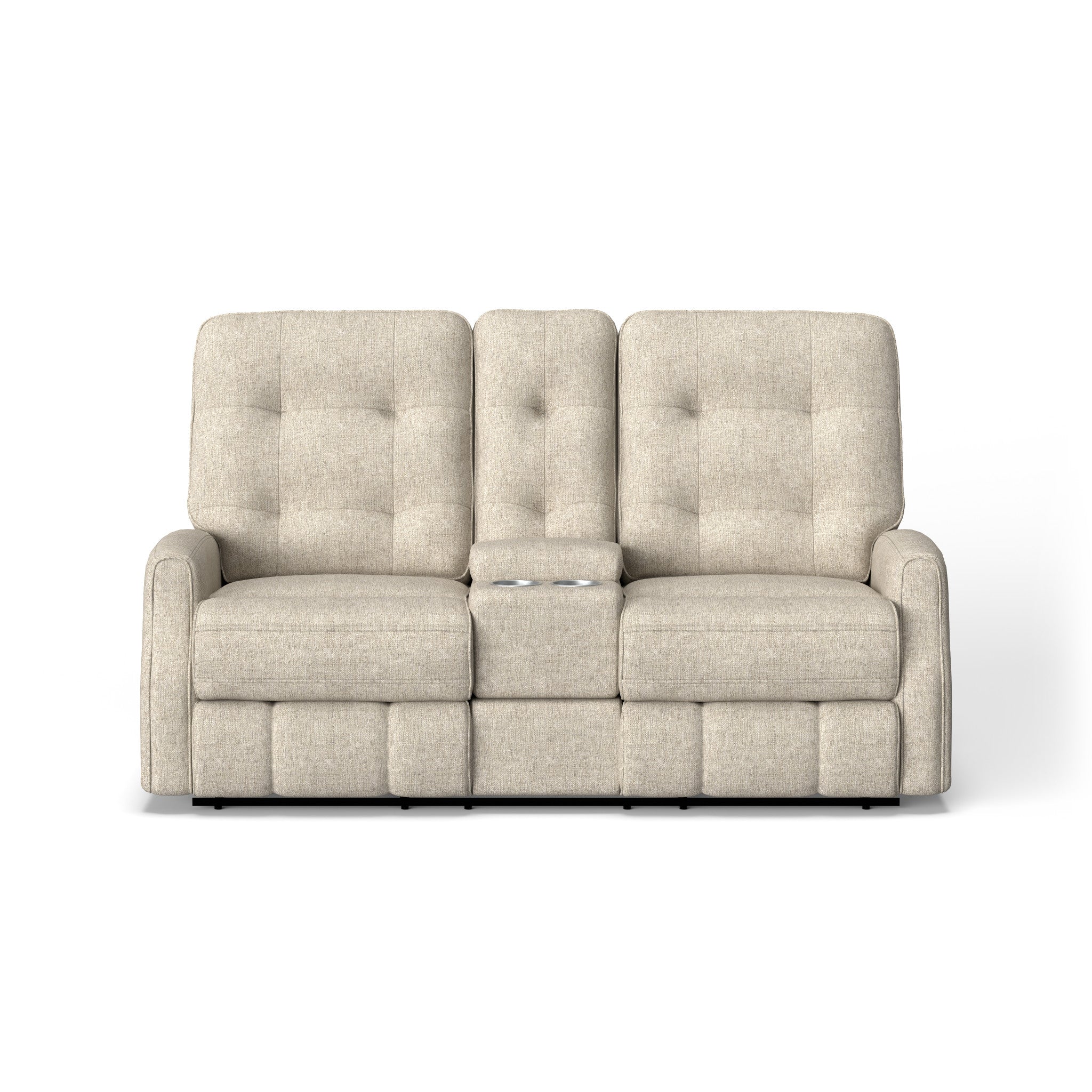 Devon Fabric Power Reclining Loveseat with Console